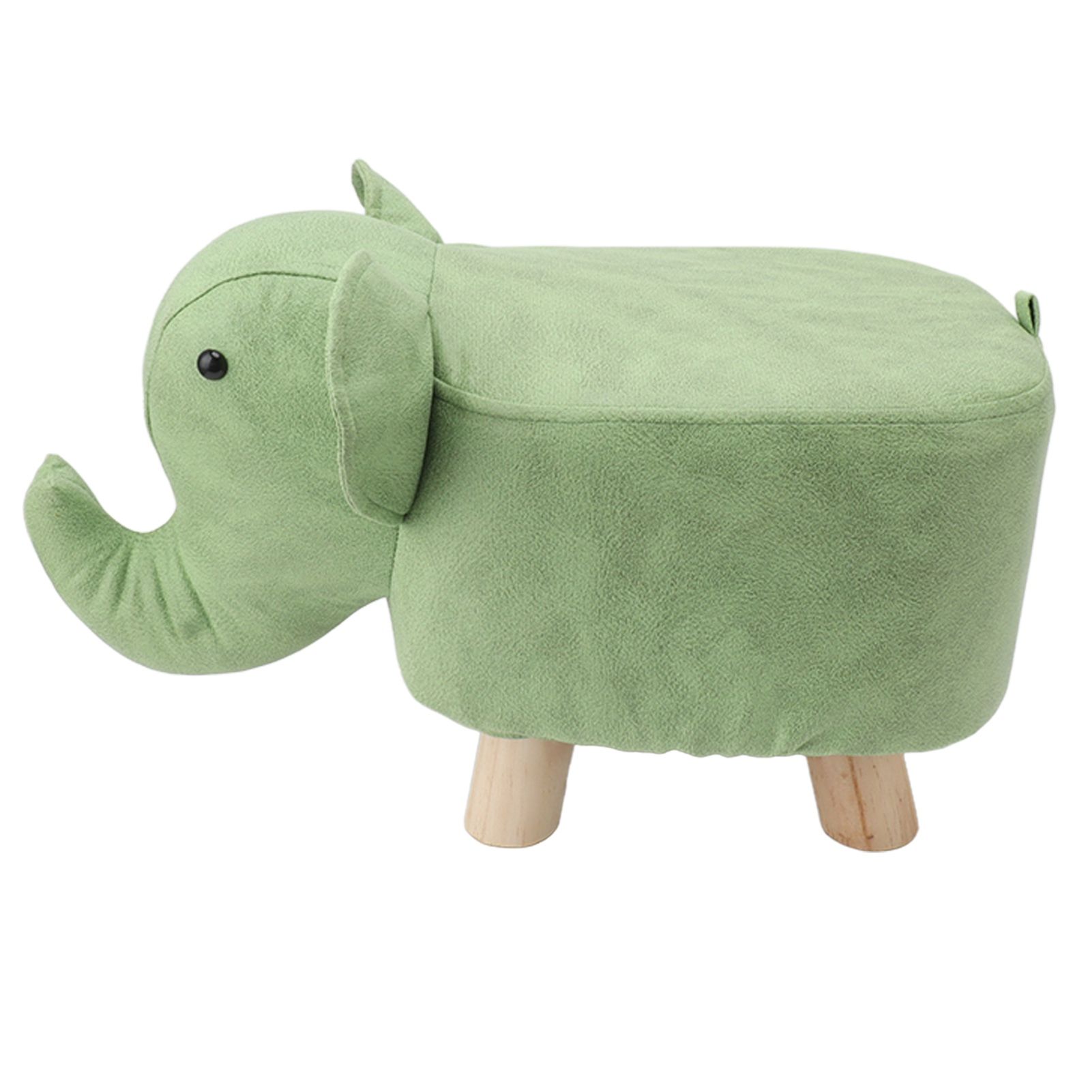 Animal Footstools Elephant Shaped Slip Resistant Silent Comfortable Stable Multi Purpose Cute Stool for Kids Green - Image 4