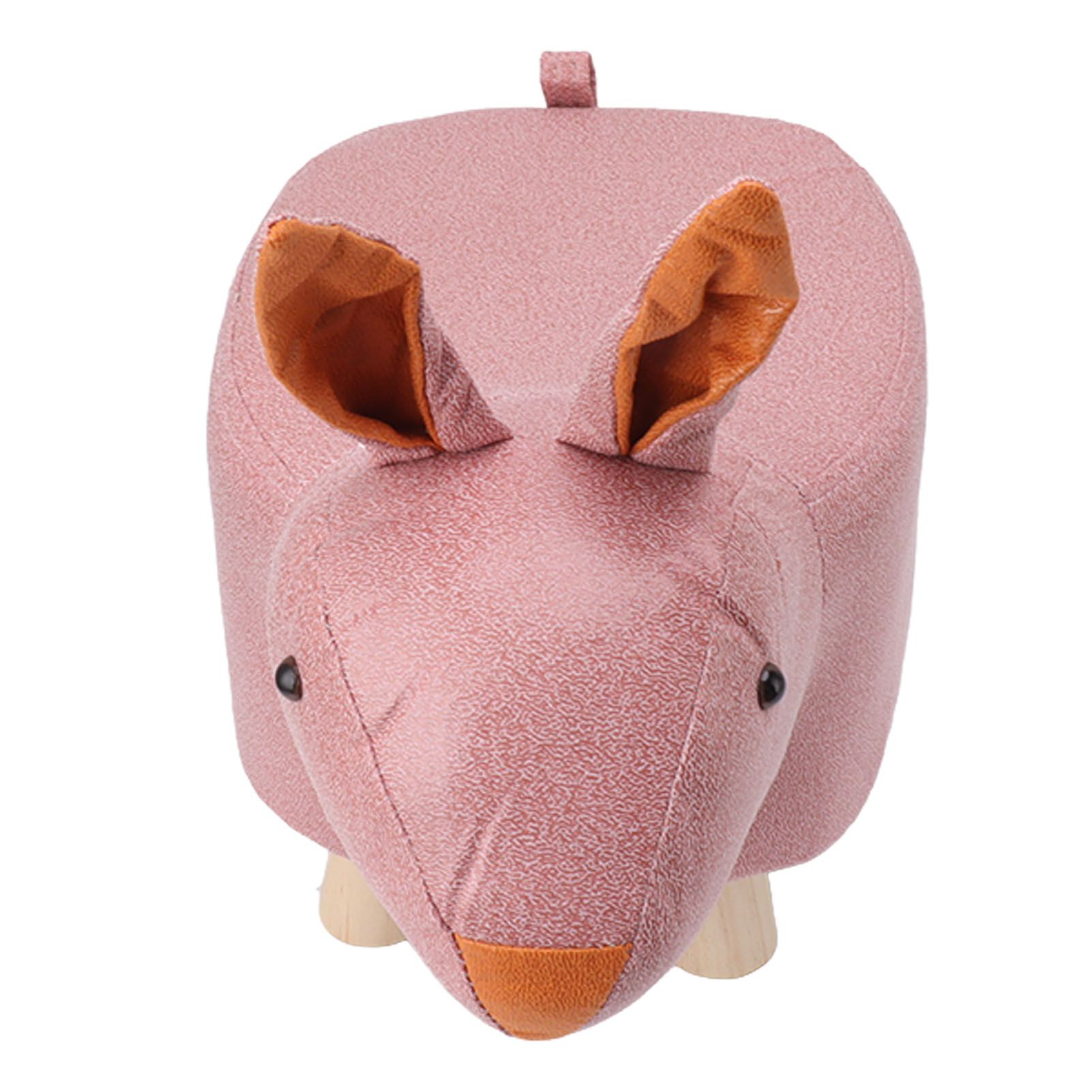 Cute Animal Footstool with Soft Padded Cushion and Prevent Slip Feet Small Footrest Stools for Kids Adults Pink Rabbit - Image 8