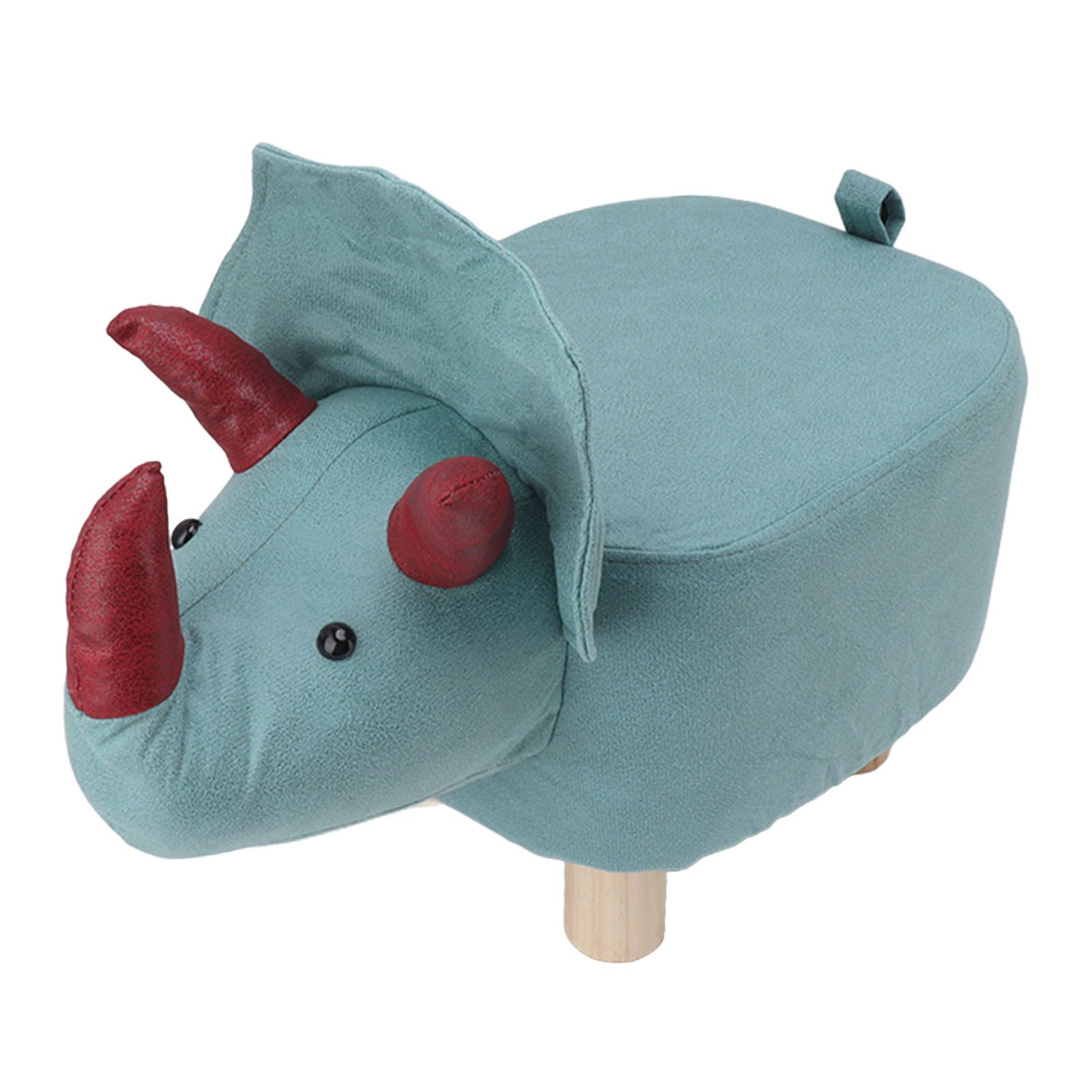 Cute Animal Footstool with Soft Padded Cushion and Prevent Slip Feet Small Footrest Stools for Kids Adults Dinosaur - Image 4