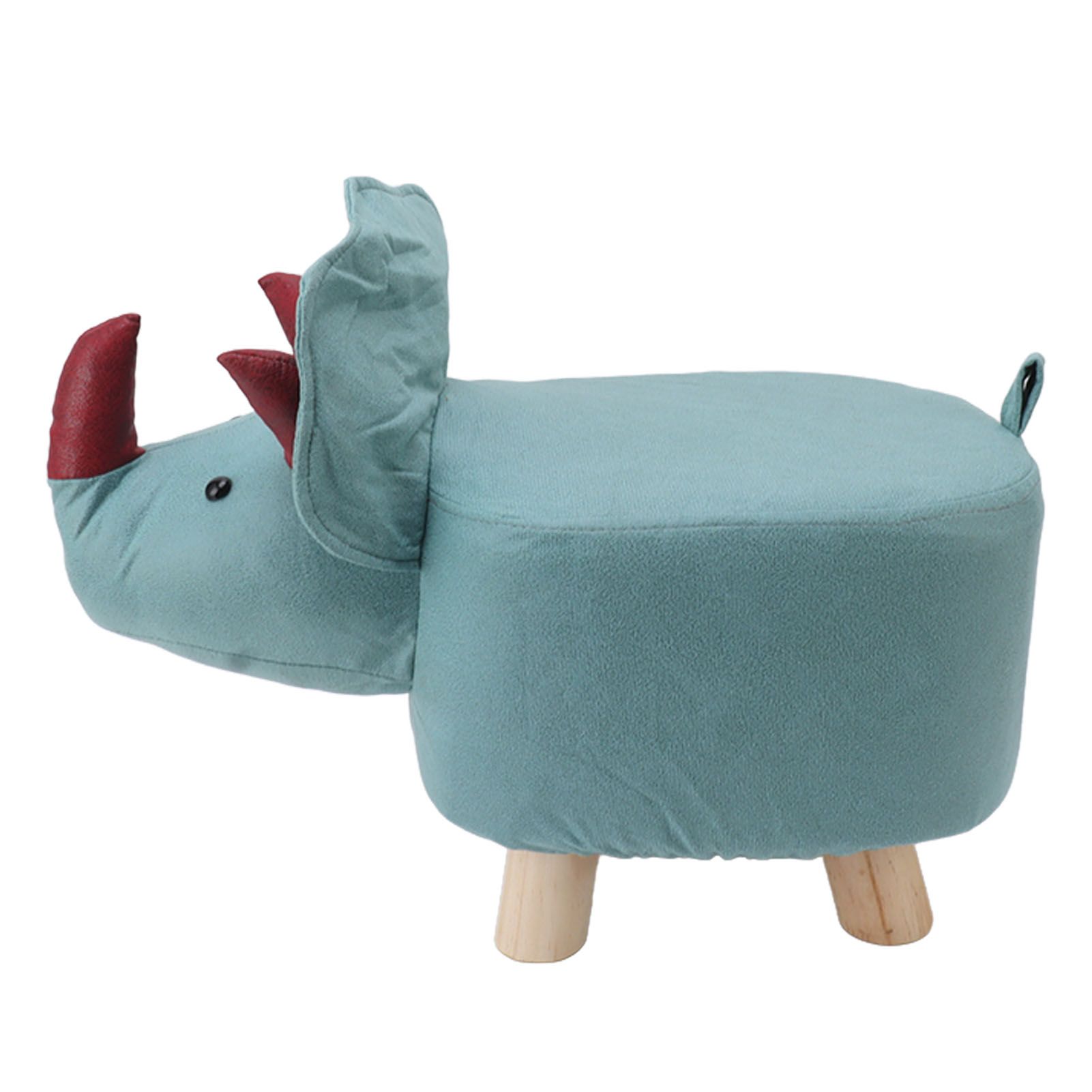 Cute Animal Footstool with Soft Padded Cushion and Prevent Slip Feet Small Footrest Stools for Kids Adults Dinosaur - Image 6