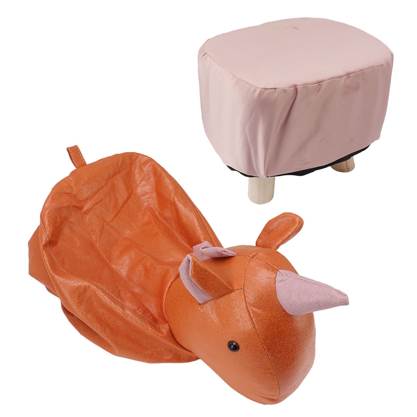 Cute Animal Footstool with Soft Padded Cushion and Prevent Slip Feet Small Footrest Stools for Kids Adults Unicorn - Image 2