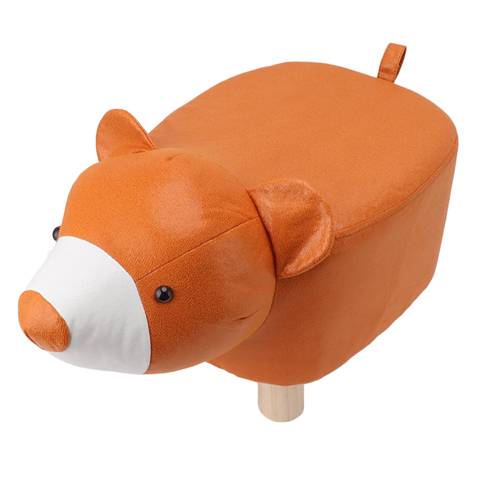 Cute Animal Footstool with Soft Padded Cushion and Prevent Slip Feet Small Footrest Stools for Kids Adults Little Bear - Image 4
