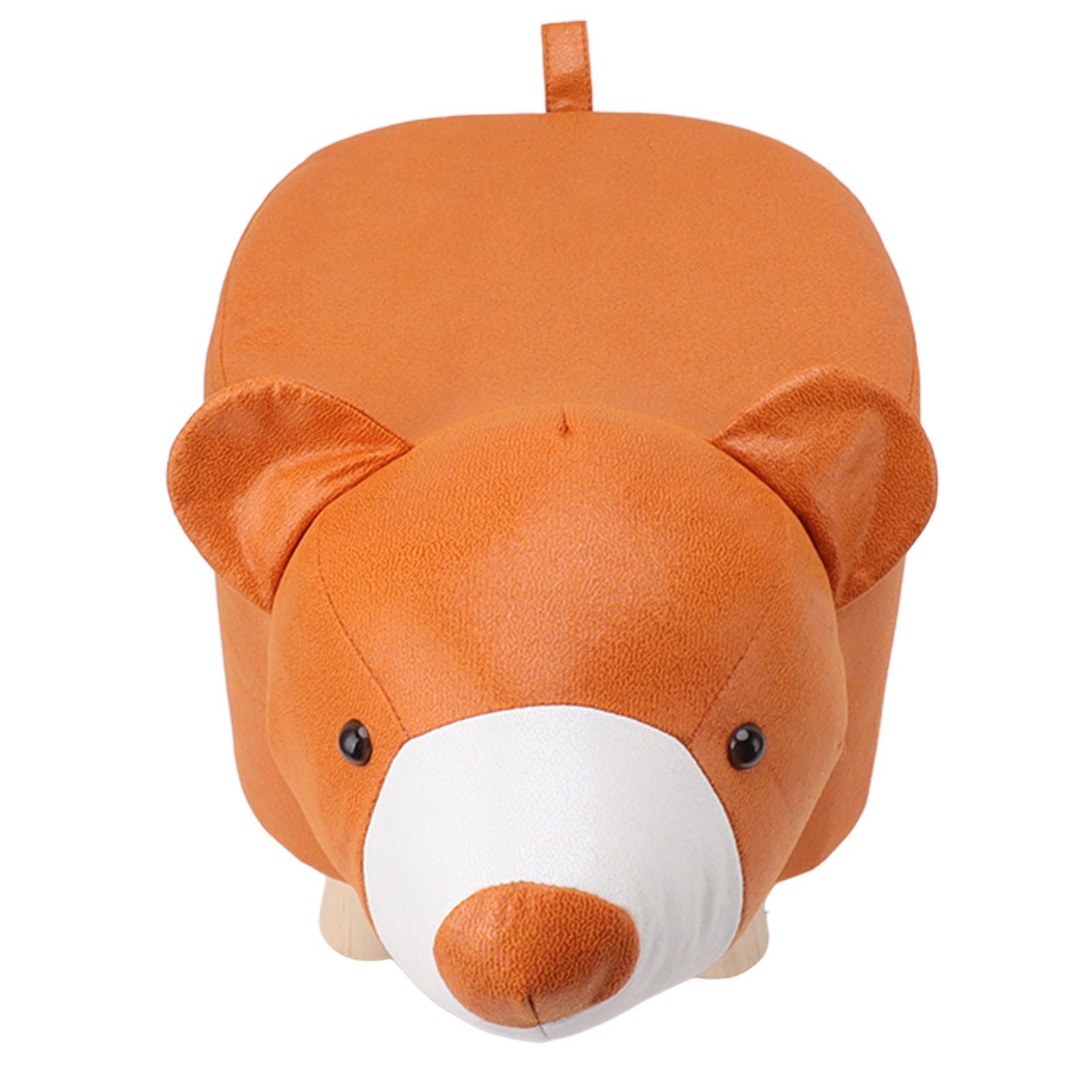 Cute Animal Footstool with Soft Padded Cushion and Prevent Slip Feet Small Footrest Stools for Kids Adults Little Bear - Image 6