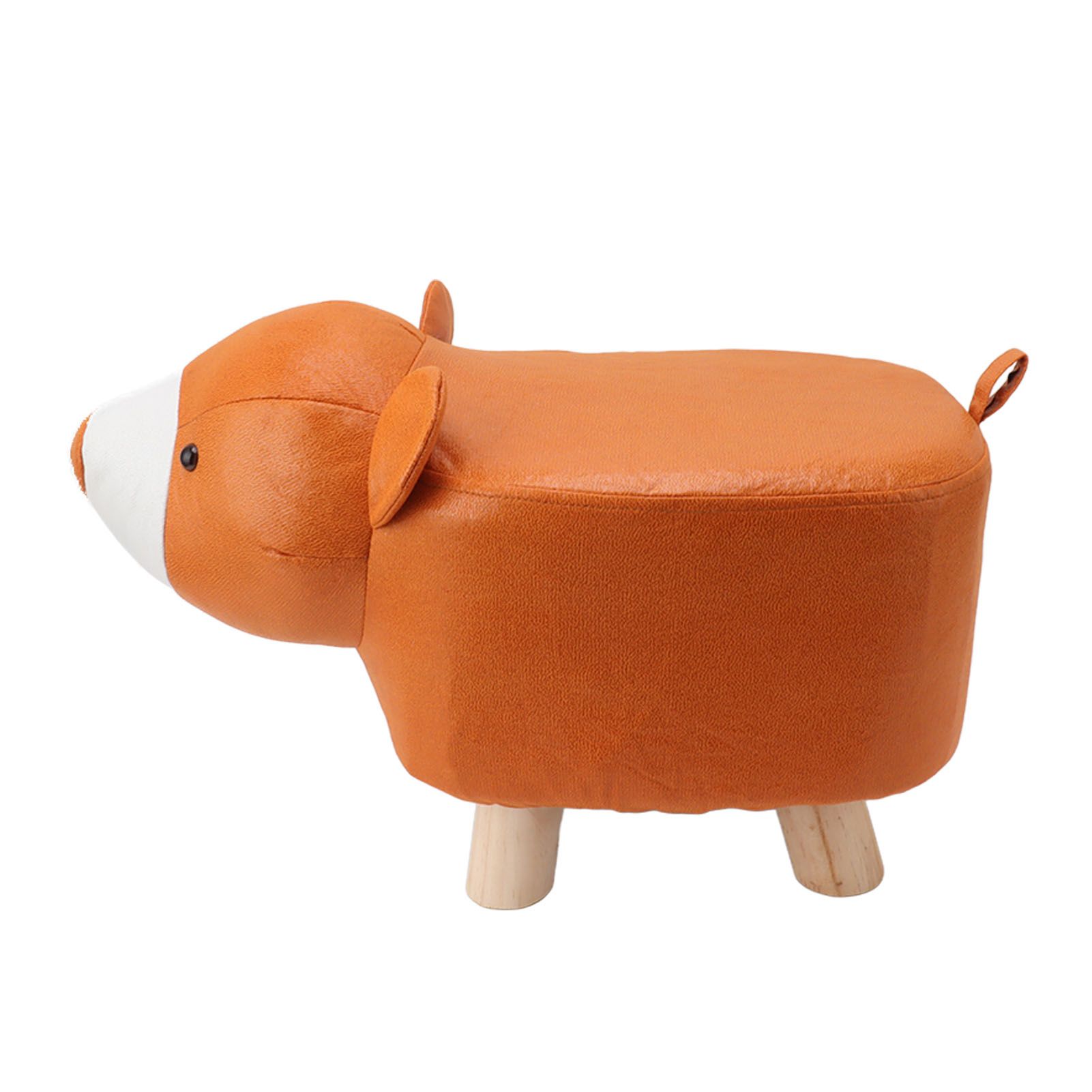Cute Animal Footstool with Soft Padded Cushion and Prevent Slip Feet Small Footrest Stools for Kids Adults Little Bear - Image 7