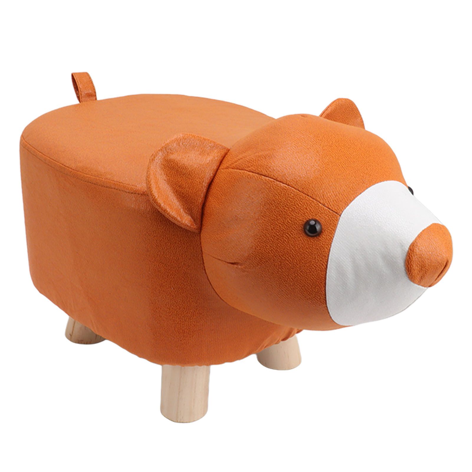 Cute Animal Footstool with Soft Padded Cushion and Prevent Slip Feet Small Footrest Stools for Kids Adults Little Bear - Image 8