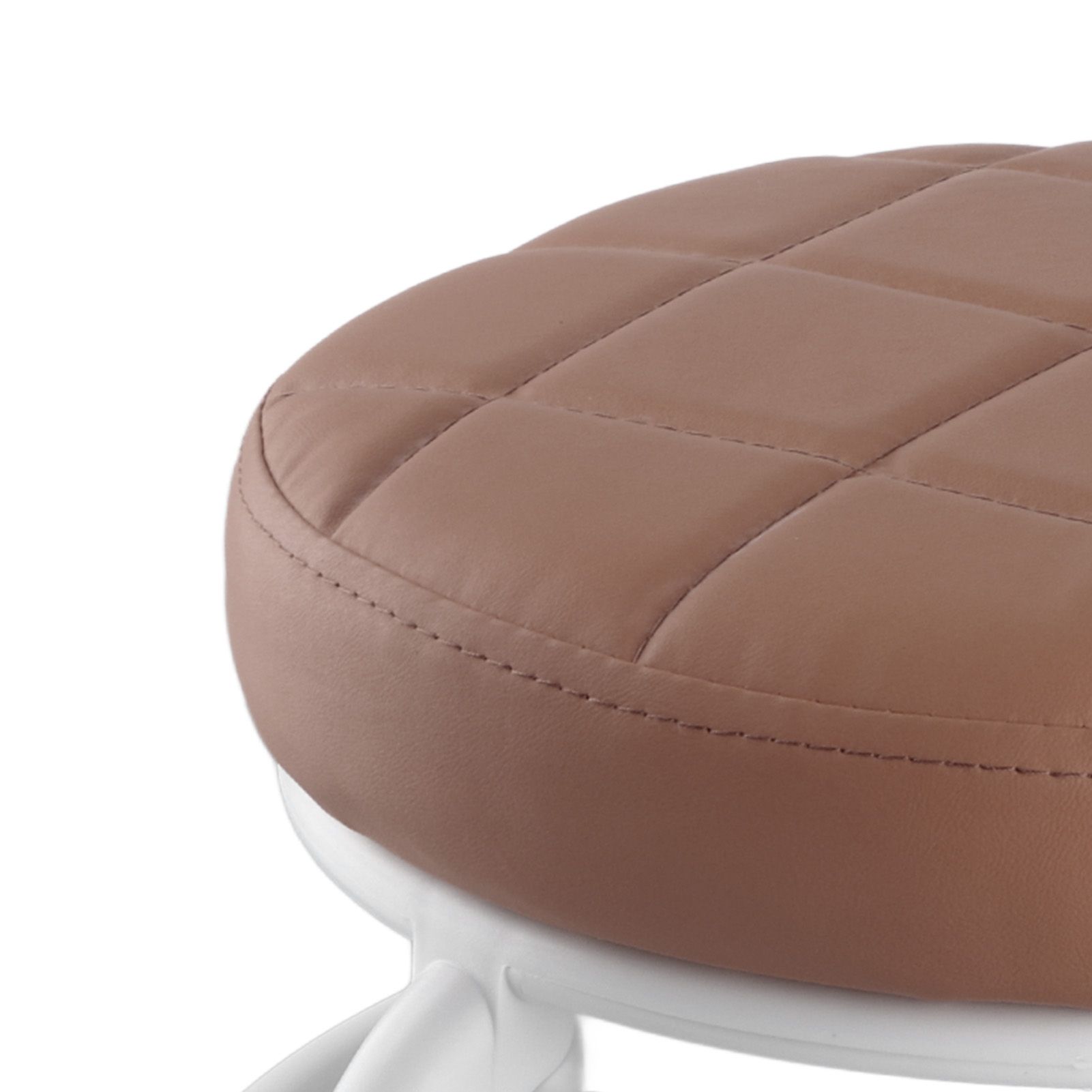 Rolling Ottoman High Density Memory Foam Waterproof Quiet Wheels Double Layers Footrest Stool for Family Office Coffee Color - Image 7