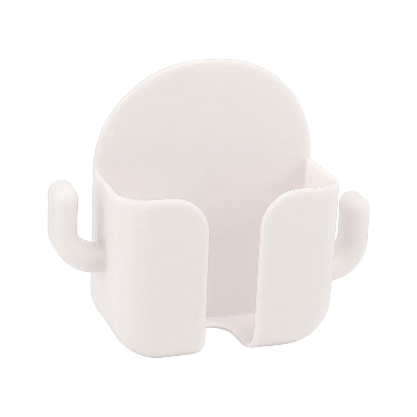 Self Adhesive Wall Mount Cell Phone Holder Wall Mount Phone Charging Holder for Home Office Bedroom White - Image 5