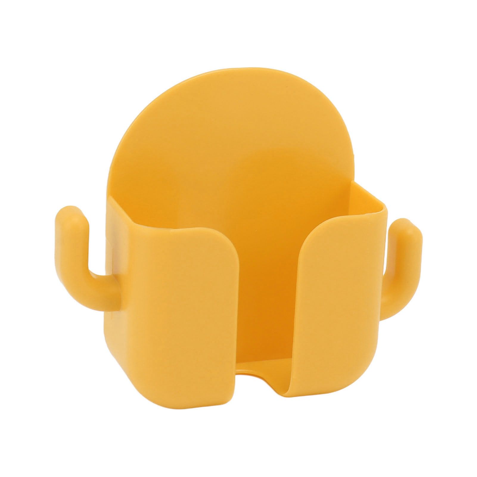 Self Adhesive Wall Mount Cell Phone Holder Wall Mount Phone Charging Holder for Home Office Bedroom Yellow - Image 5