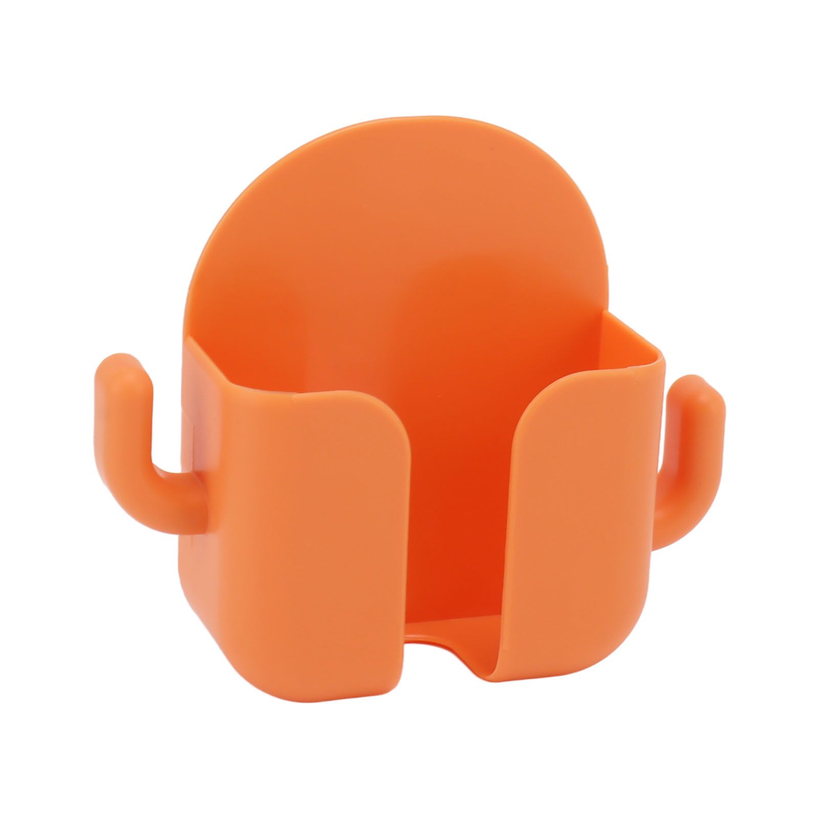Self Adhesive Wall Mount Cell Phone Holder Wall Mount Phone Charging Holder for Home Office Bedroom Orange - Image 2