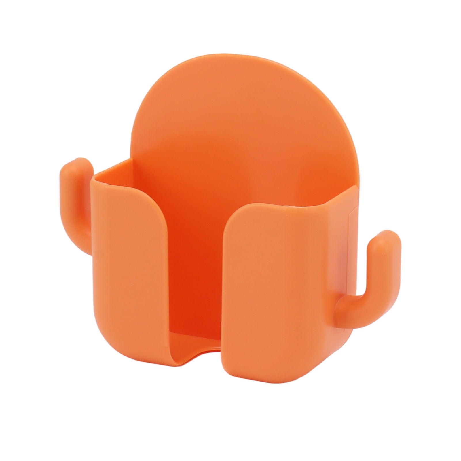 Self Adhesive Wall Mount Cell Phone Holder Wall Mount Phone Charging Holder for Home Office Bedroom Orange - Image 3