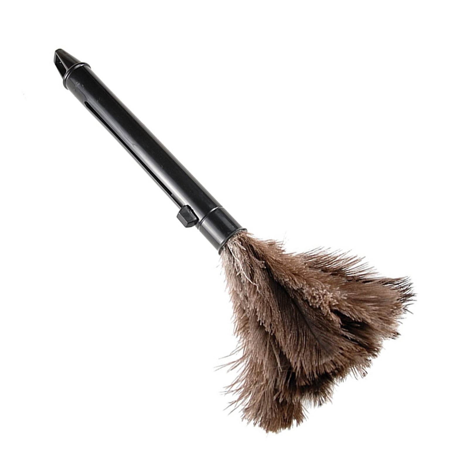Feather Dusters Brown Washable Portable Compact Chicken Feathers ABS Mini Duster with Handle for Household - Image 4