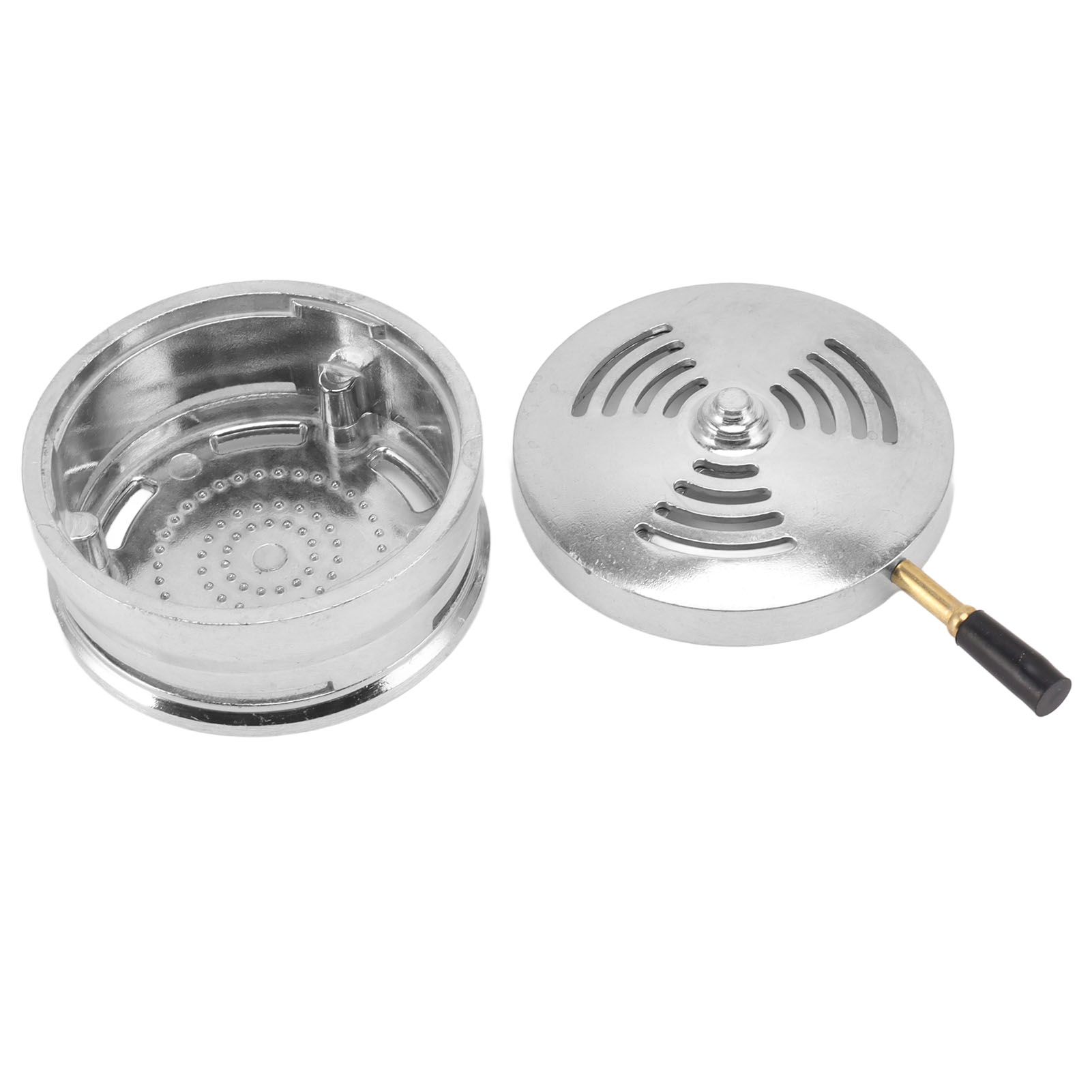 Hookah Charcoal Bowl Holder Universal Easy Replace Charcoal Fast Cleaning Shisha Hookah Heat Management System Silver - Image 2