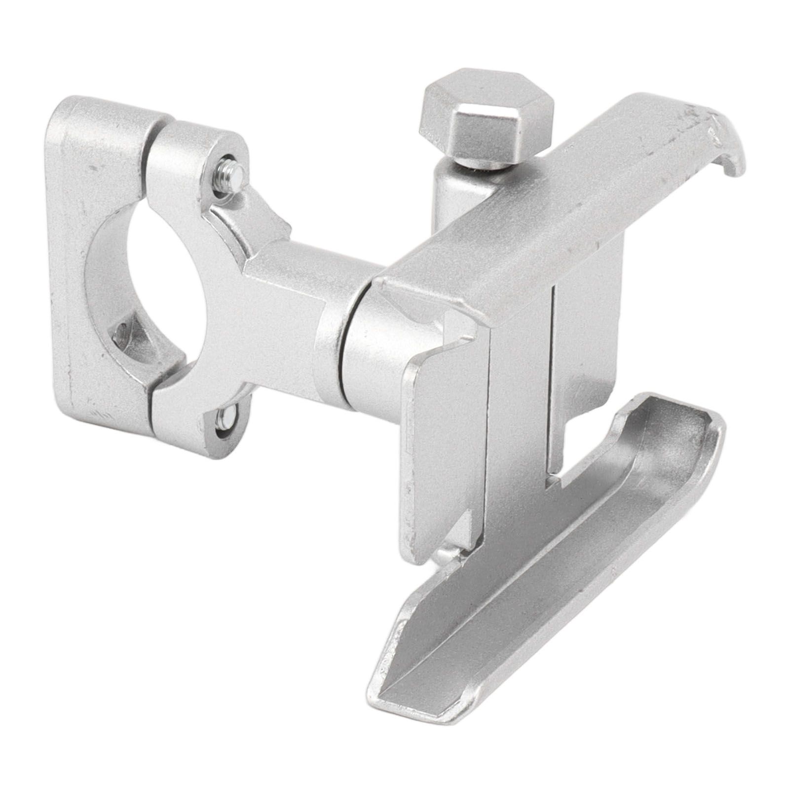 Bike Phone Mount Aluminum Alloy Silicone Pad Rotatable Impact Resistant Bike Cell Phone Holder for 4 to 7 Inch Device Silver - Image 2