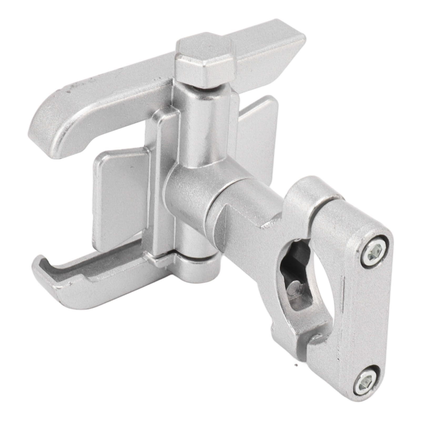 Bike Phone Mount Aluminum Alloy Silicone Pad Rotatable Impact Resistant Bike Cell Phone Holder for 4 to 7 Inch Device Silver - Image 4