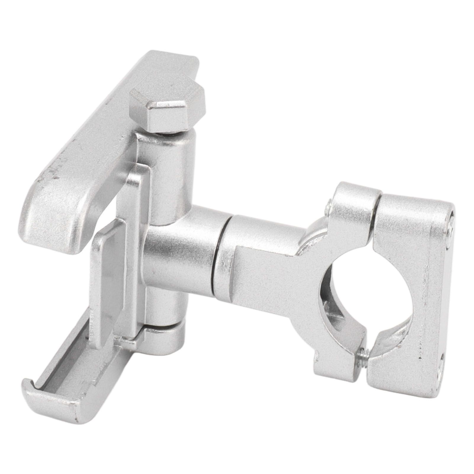 Bike Phone Mount Aluminum Alloy Silicone Pad Rotatable Impact Resistant Bike Cell Phone Holder for 4 to 7 Inch Device Silver - Image 5