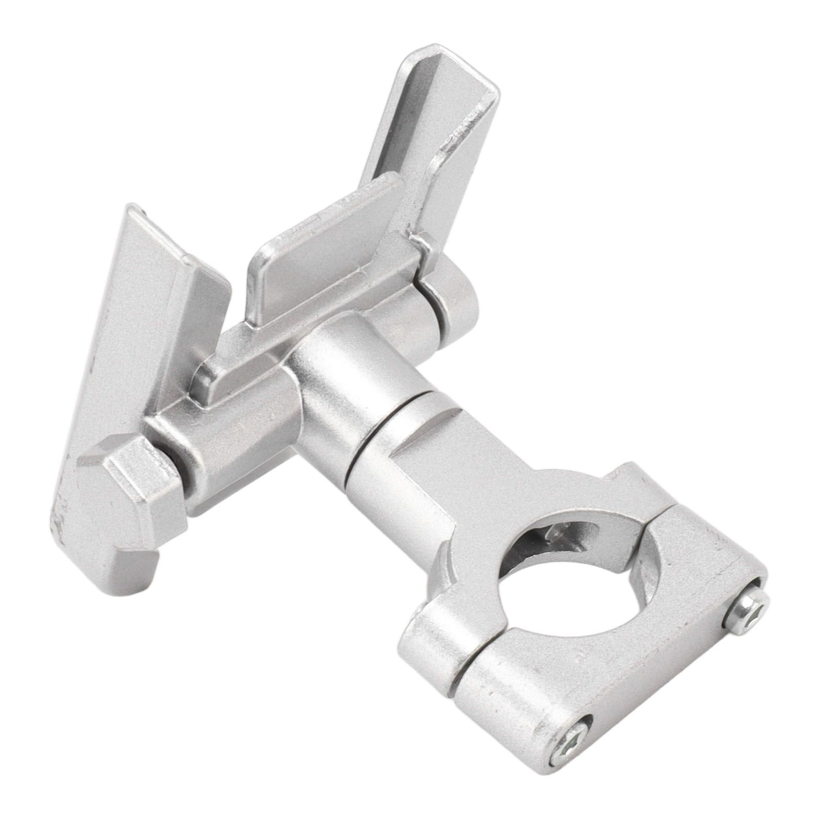 Bike Phone Mount Aluminum Alloy Silicone Pad Rotatable Impact Resistant Bike Cell Phone Holder for 4 to 7 Inch Device Silver - Image 7