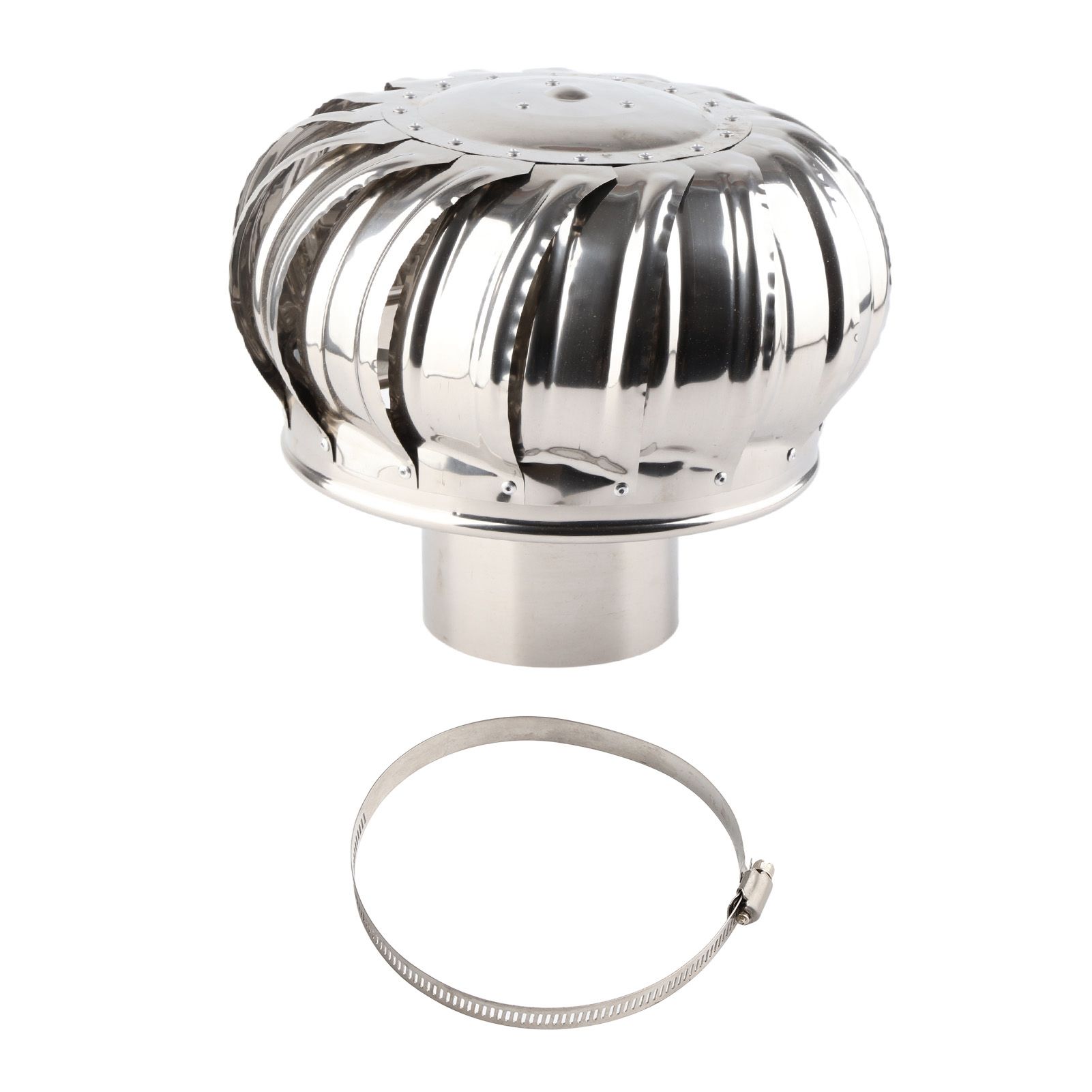 Roof Ventilator Automatic Silent Stainless Steel Pipefit Roof Ventilating Fan Wind Turbines Air Vent Attic Ventilator - Image 1