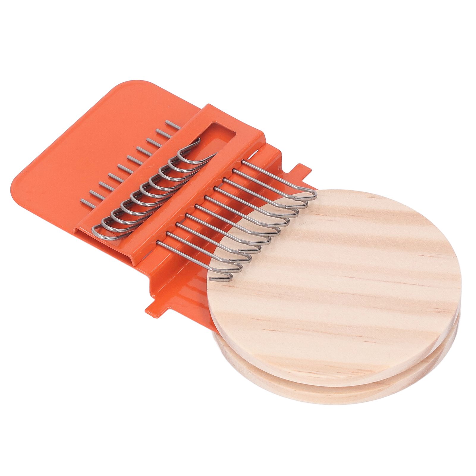 10 Hooks Mini Loom Machine Household Small Weaving Loom Machine with 6.5cm Wooden Board for Hand Craft DIY Weaving Orange - Image 3