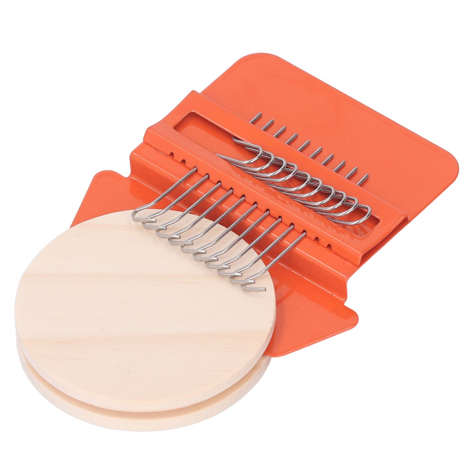 10 Hooks Mini Loom Machine Household Small Weaving Loom Machine with 6.5cm Wooden Board for Hand Craft DIY Weaving Orange Triangle - Image 4