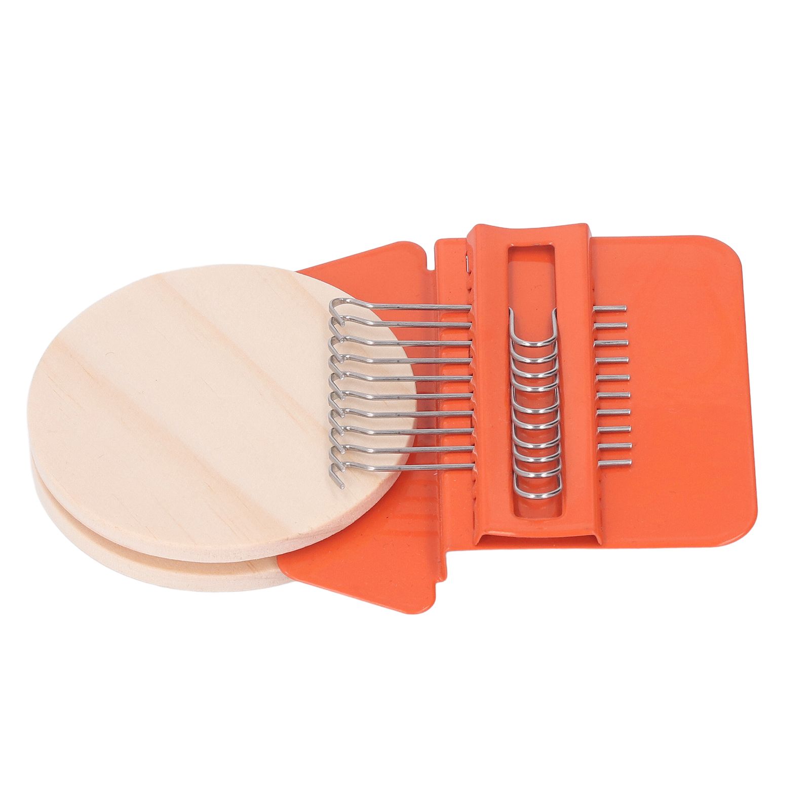 10 Hooks Mini Loom Machine Household Small Weaving Loom Machine with 6.5cm Wooden Board for Hand Craft DIY Weaving Orange Triangle - Image 6