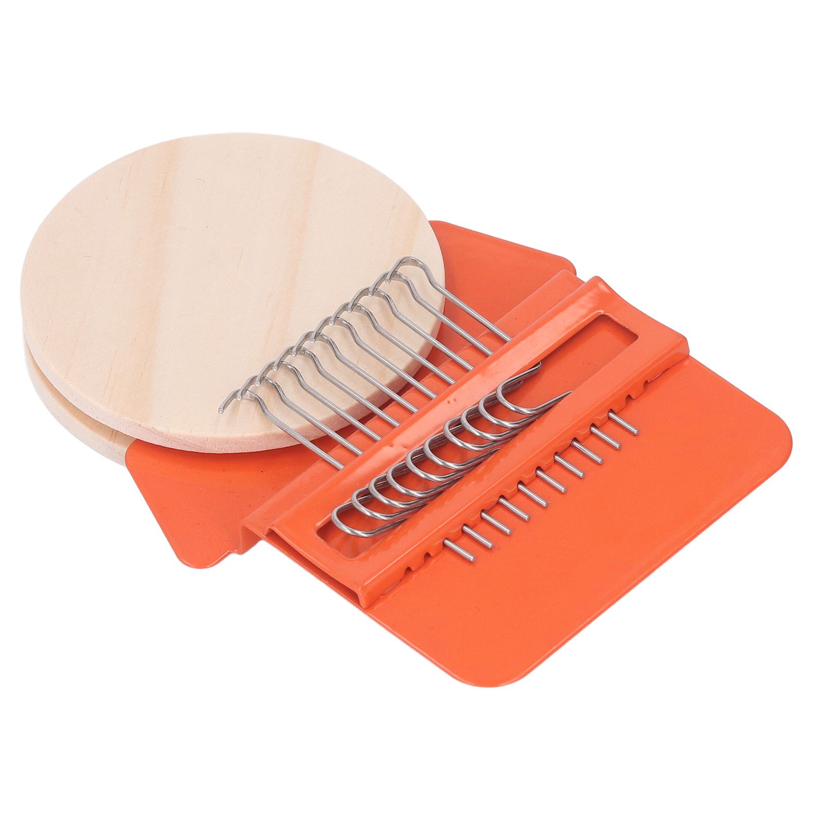 10 Hooks Mini Loom Machine Household Small Weaving Loom Machine with 6.5cm Wooden Board for Hand Craft DIY Weaving Orange Triangle - Image 7