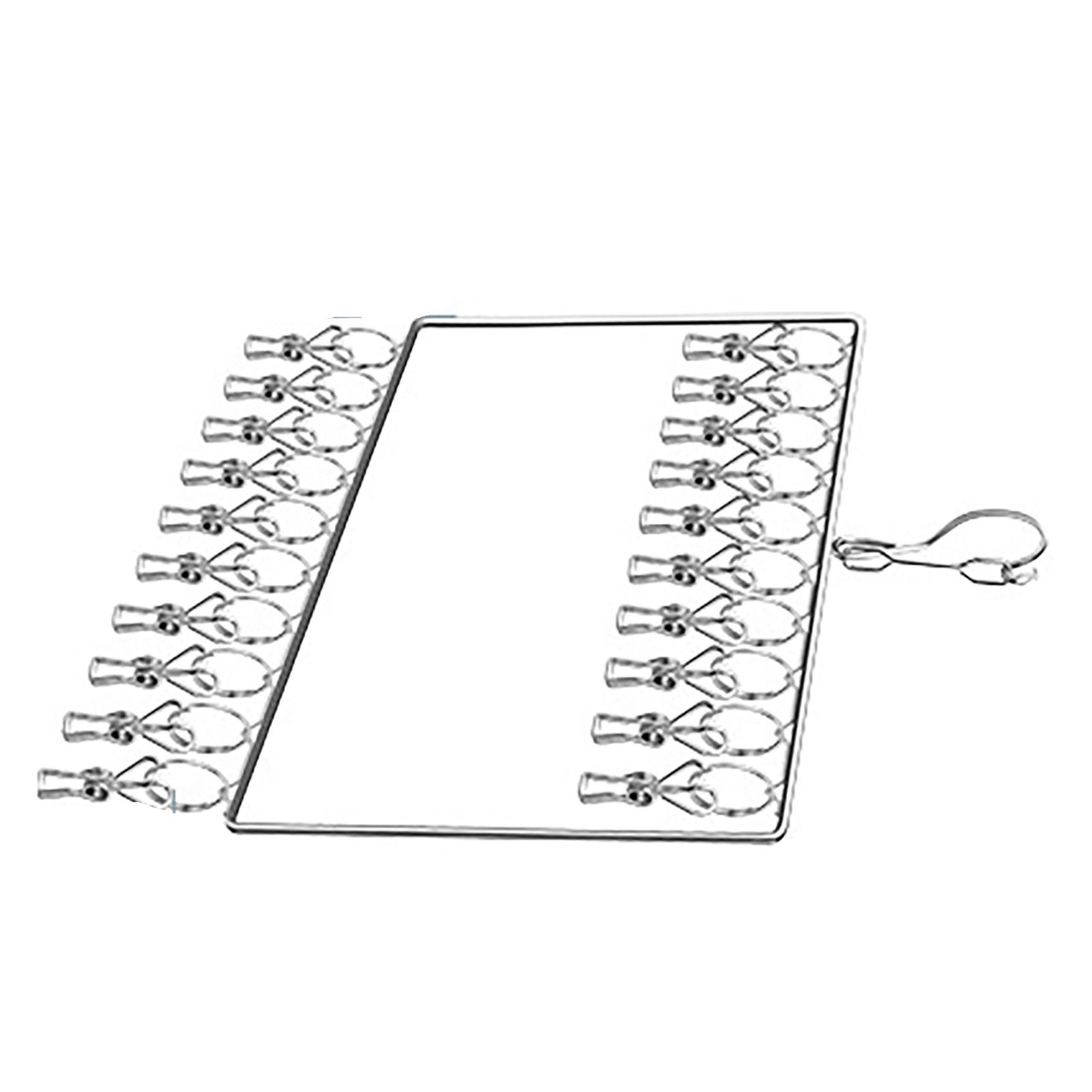 Stainless Steel Sock Drying Rack for Towels Cloth Diapers Bras Baby Clothes Underwear Hat Gloves 2 Layer 20 Clip - Image 3