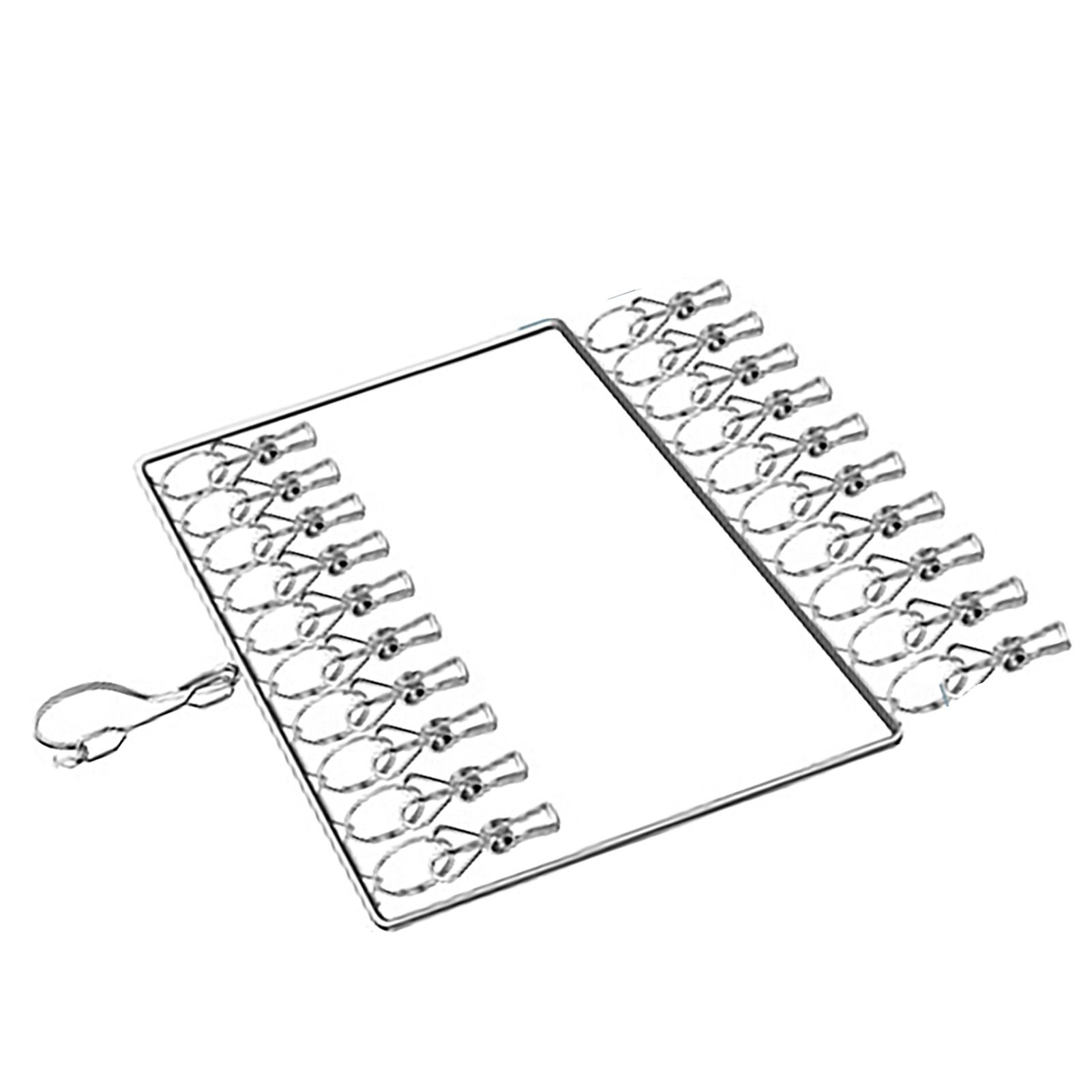 Stainless Steel Sock Drying Rack for Towels Cloth Diapers Bras Baby Clothes Underwear Hat Gloves 2 Layer 20 Clip - Image 4