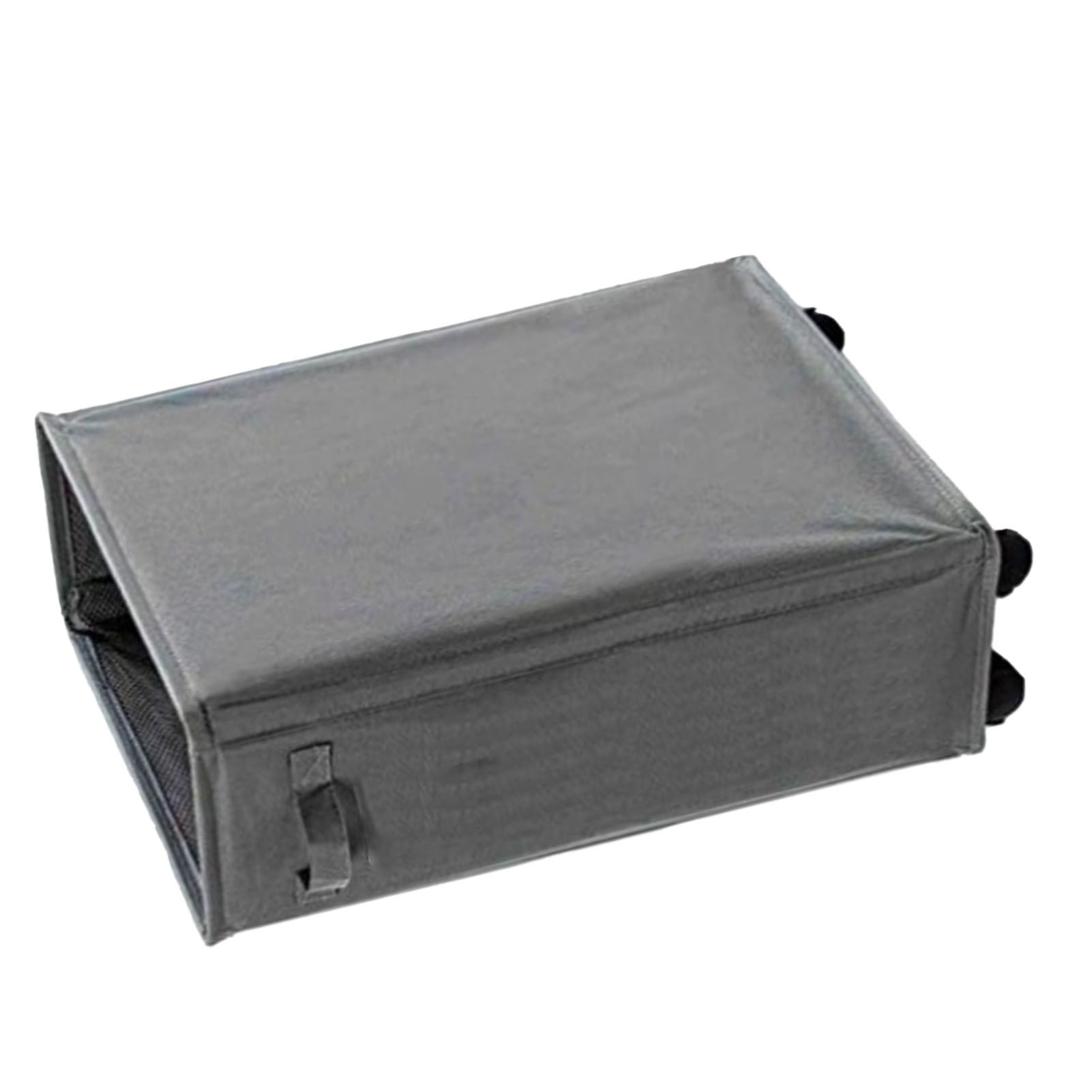 4 Roll Wheels Laundry Basket with Handles Oxford Cloth Storage Bin for Household Sundries Dark Gray - Image 3