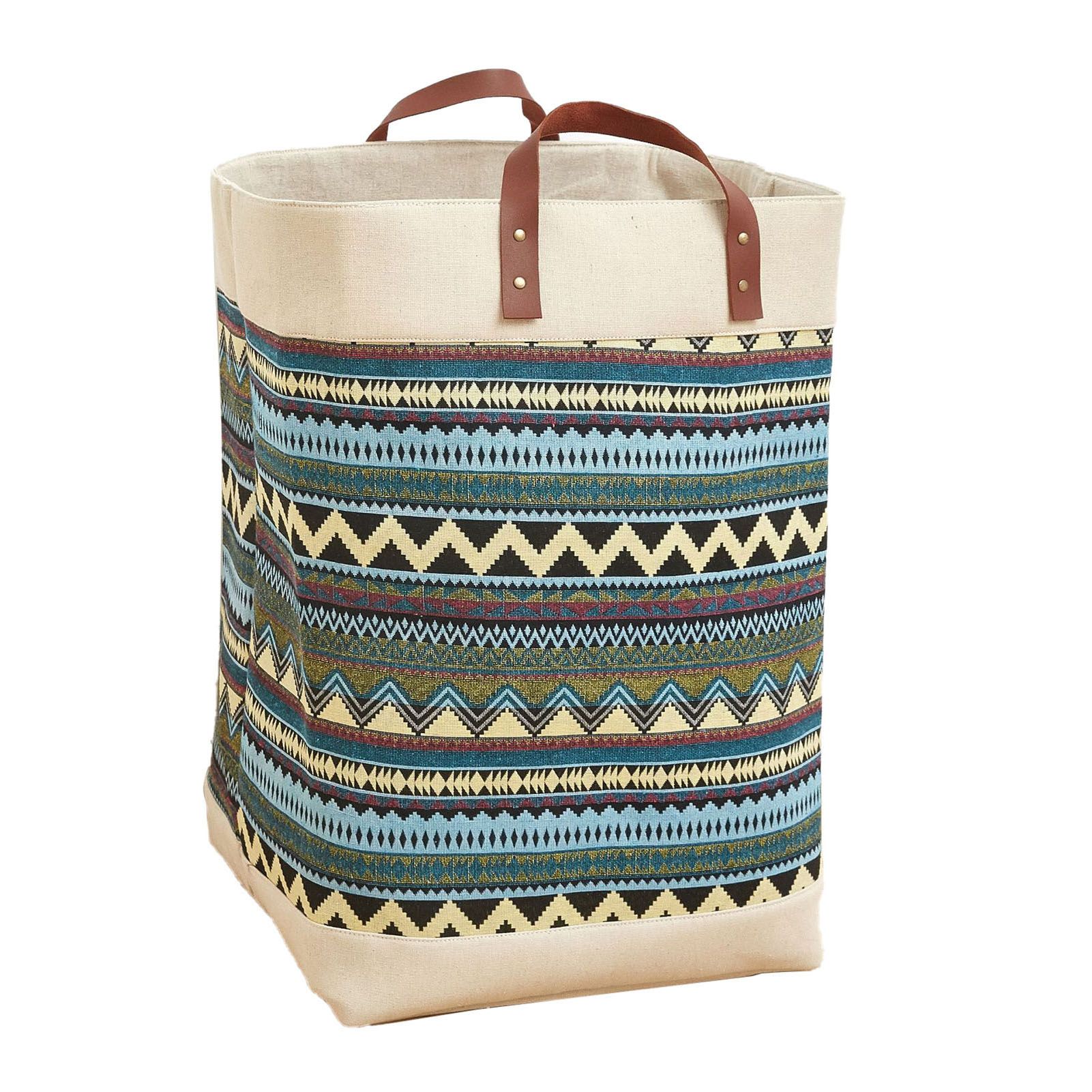 Laundry Basket Grocery Bag Jute Large Capacity Dirty Clothes Storage Basket Bucket for Home Colorful - Image 2