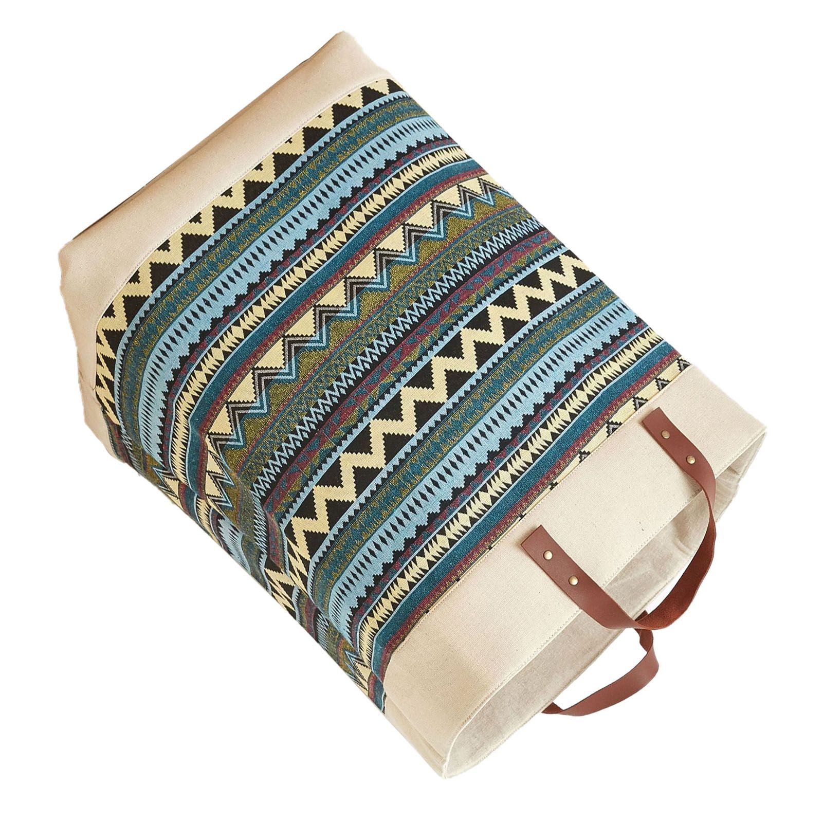 Laundry Basket Grocery Bag Jute Large Capacity Dirty Clothes Storage Basket Bucket for Home Colorful - Image 3