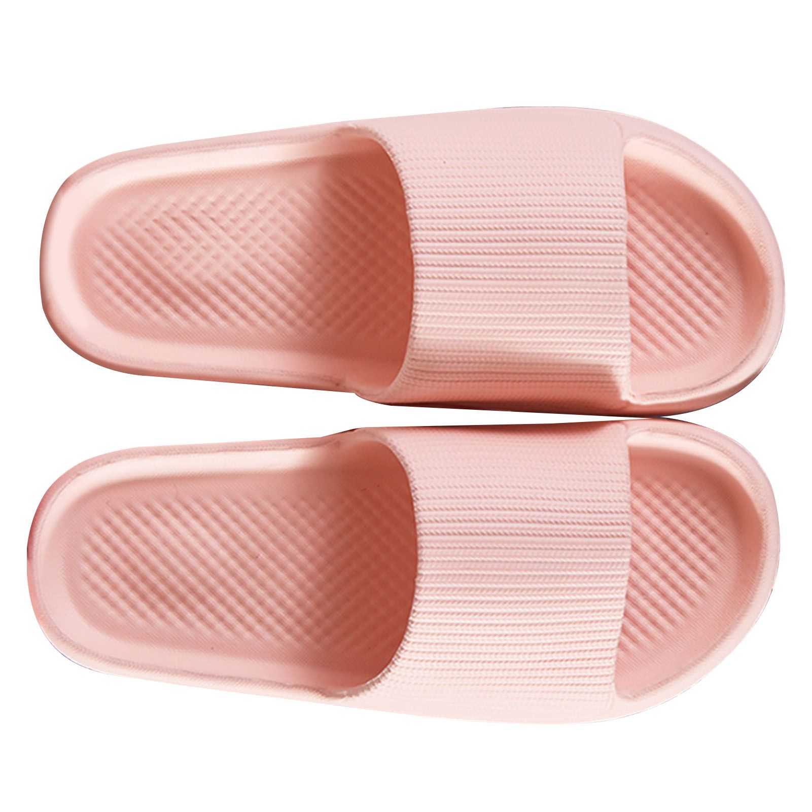 Bathroom Slippers Anti Slip Soft Thick Sole Integrated Light Weight Home Slippers Pink 40 41 (25cm/9.8in) - Image 2