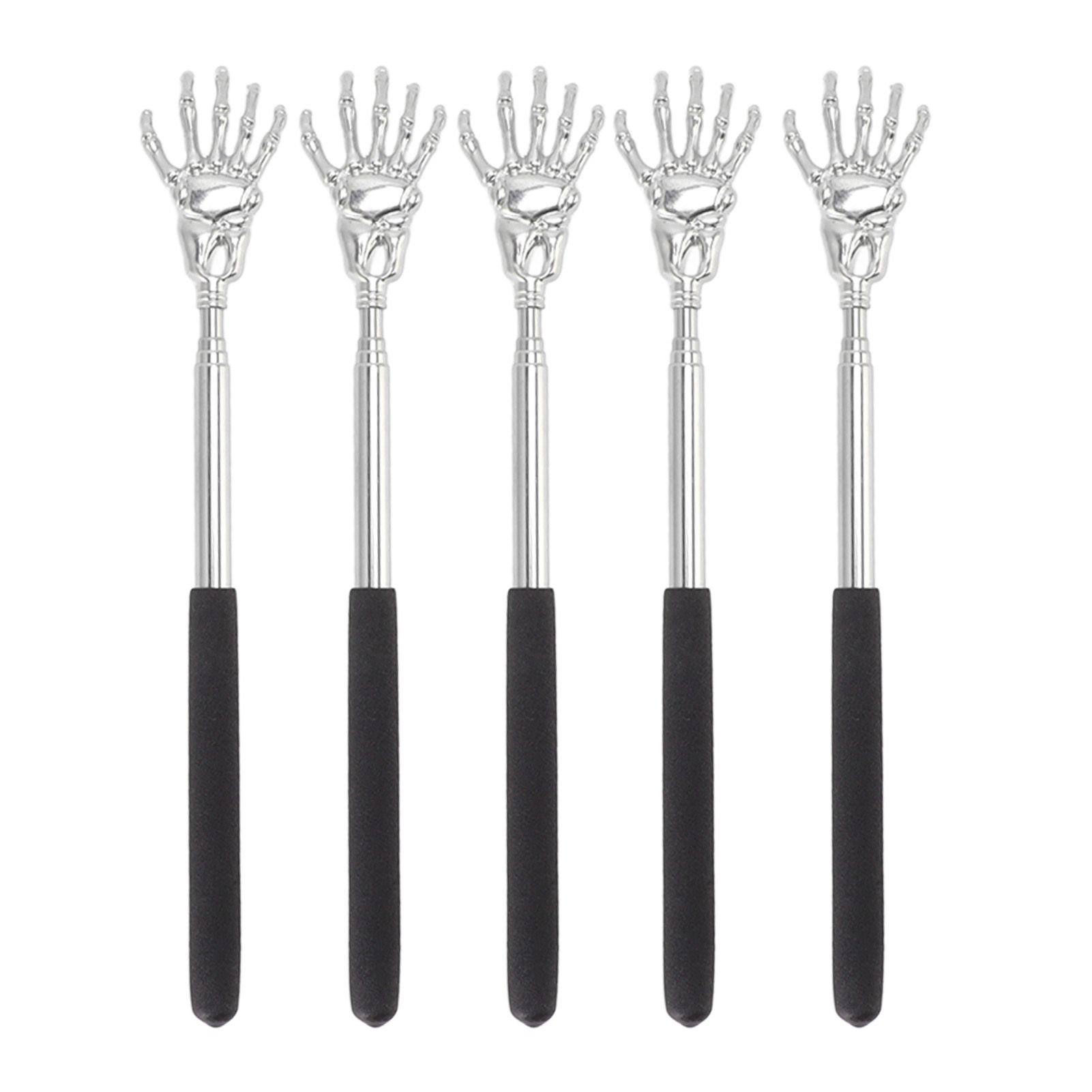 5Pcs Extendable Back Massager Stainless Steel Telescopic Portable Retractable Rear Back Scratcher - Image 1