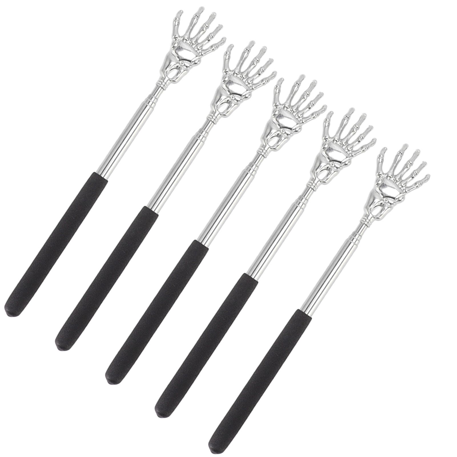 5Pcs Extendable Back Massager Stainless Steel Telescopic Portable Retractable Rear Back Scratcher - Image 4