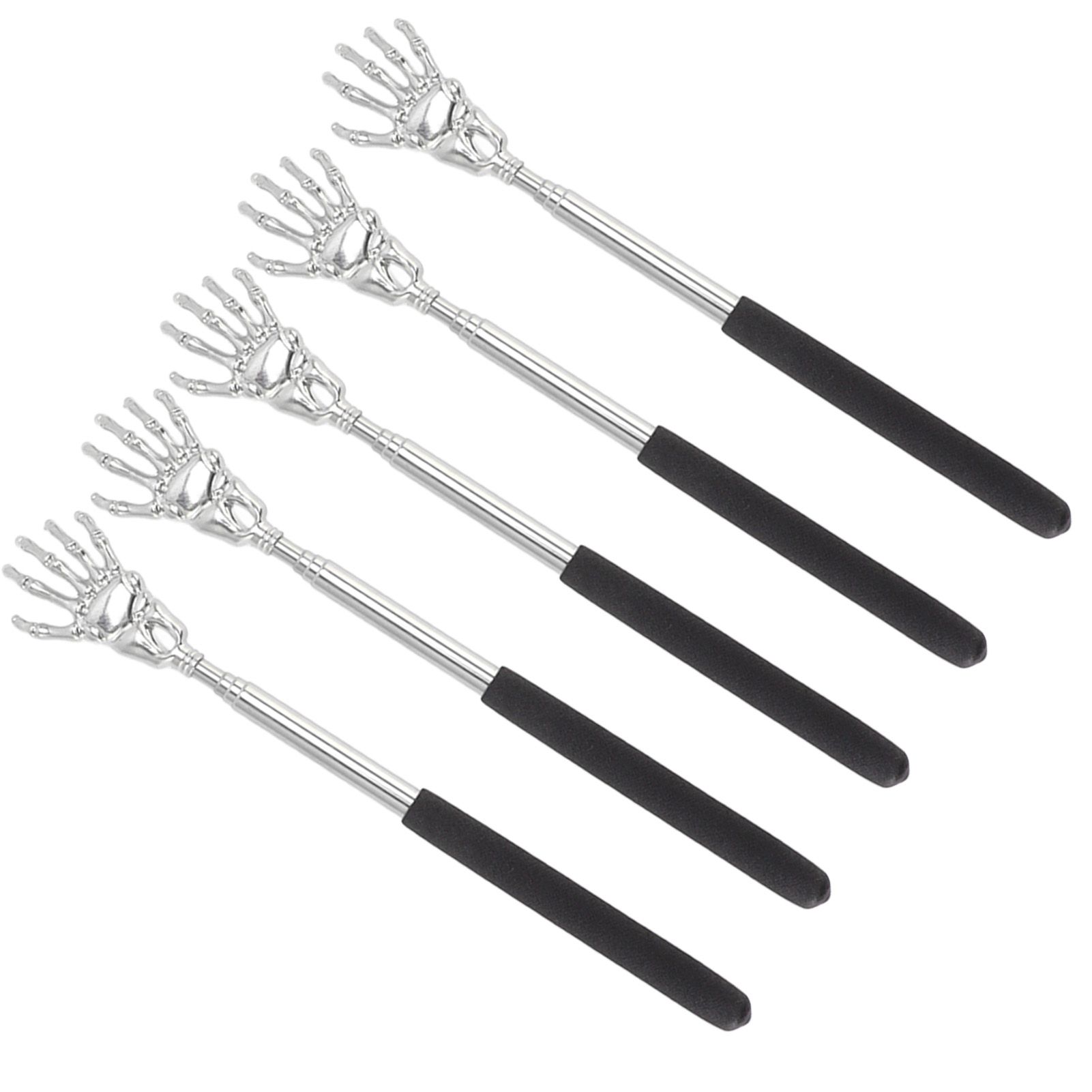 5Pcs Extendable Back Massager Stainless Steel Telescopic Portable Retractable Rear Back Scratcher - Image 5