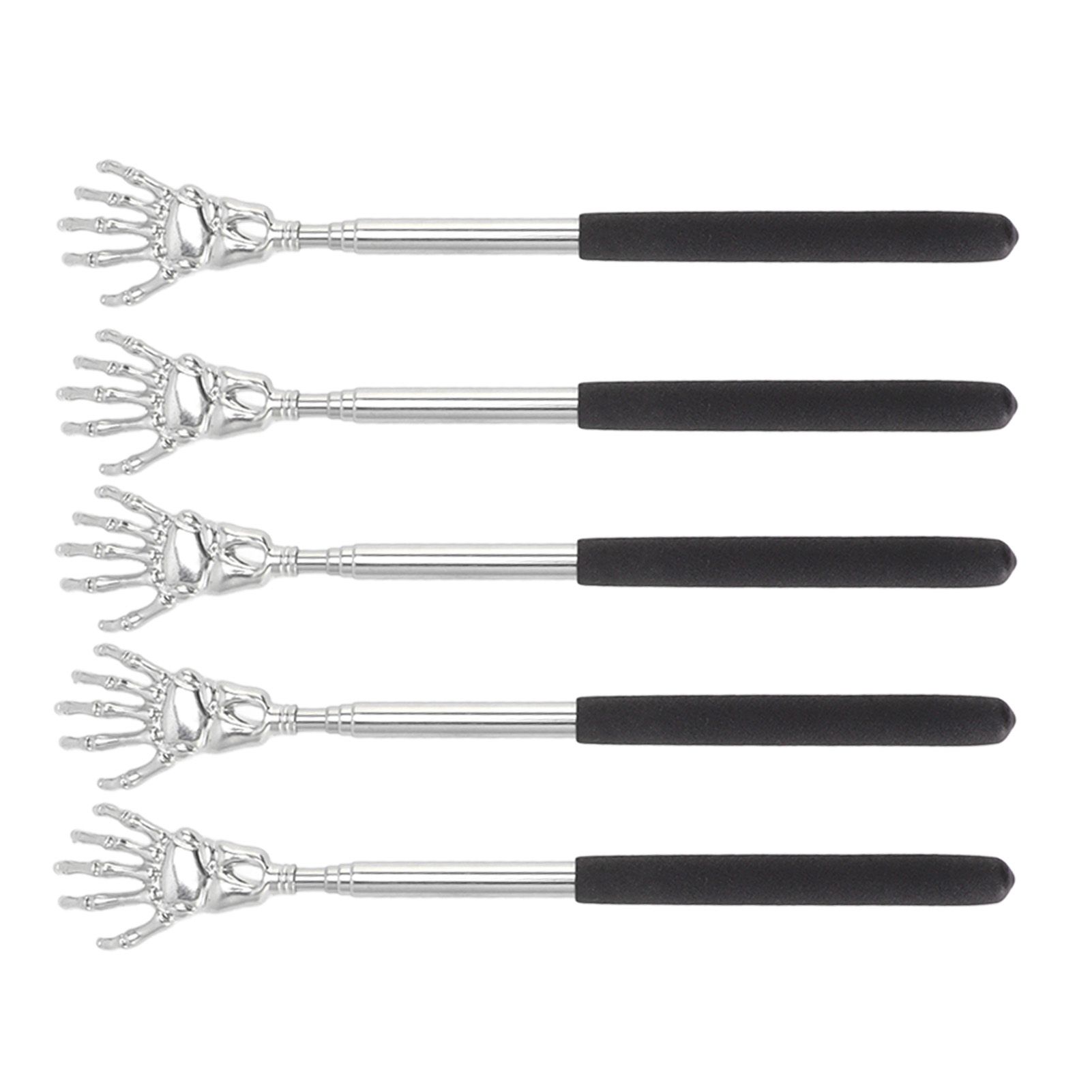 5Pcs Extendable Back Massager Stainless Steel Telescopic Portable Retractable Rear Back Scratcher - Image 6