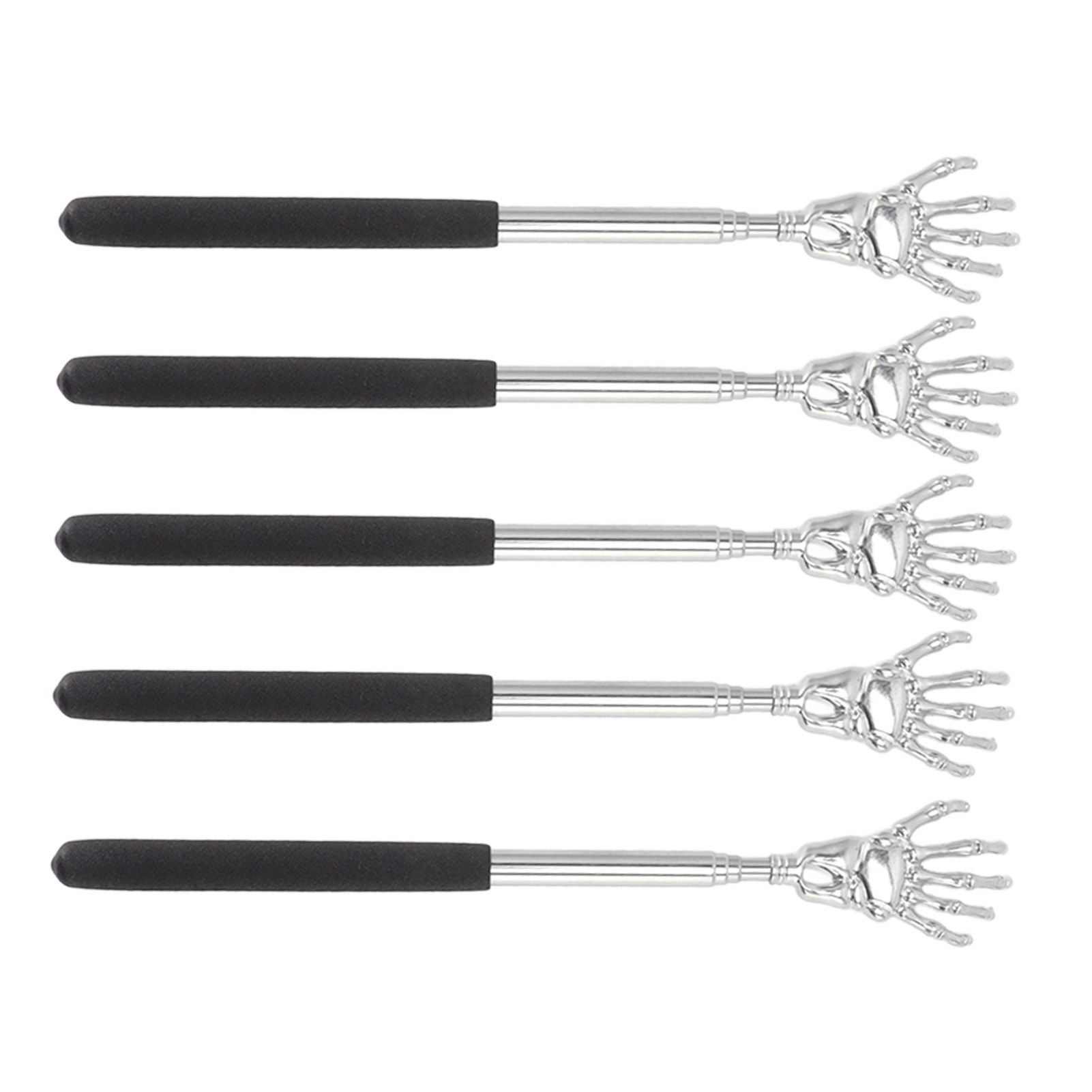 5Pcs Extendable Back Massager Stainless Steel Telescopic Portable Retractable Rear Back Scratcher - Image 7