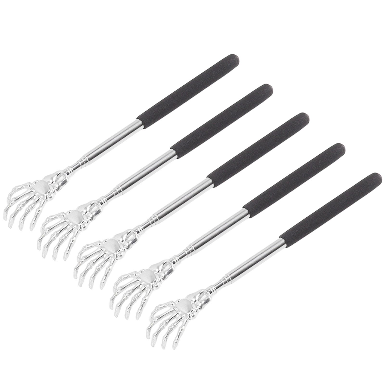 5Pcs Extendable Back Massager Stainless Steel Telescopic Portable Retractable Rear Back Scratcher - Image 8