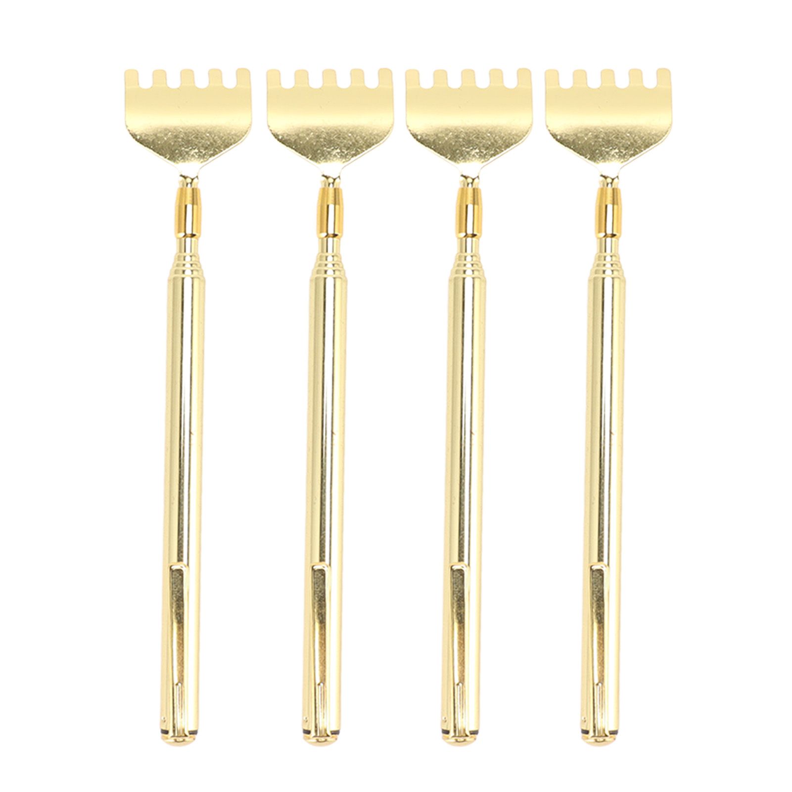 4PCS Extendable Back Scratcher Portable Stainless Steel Telescoping Back Scratcher for Massage - Image 1