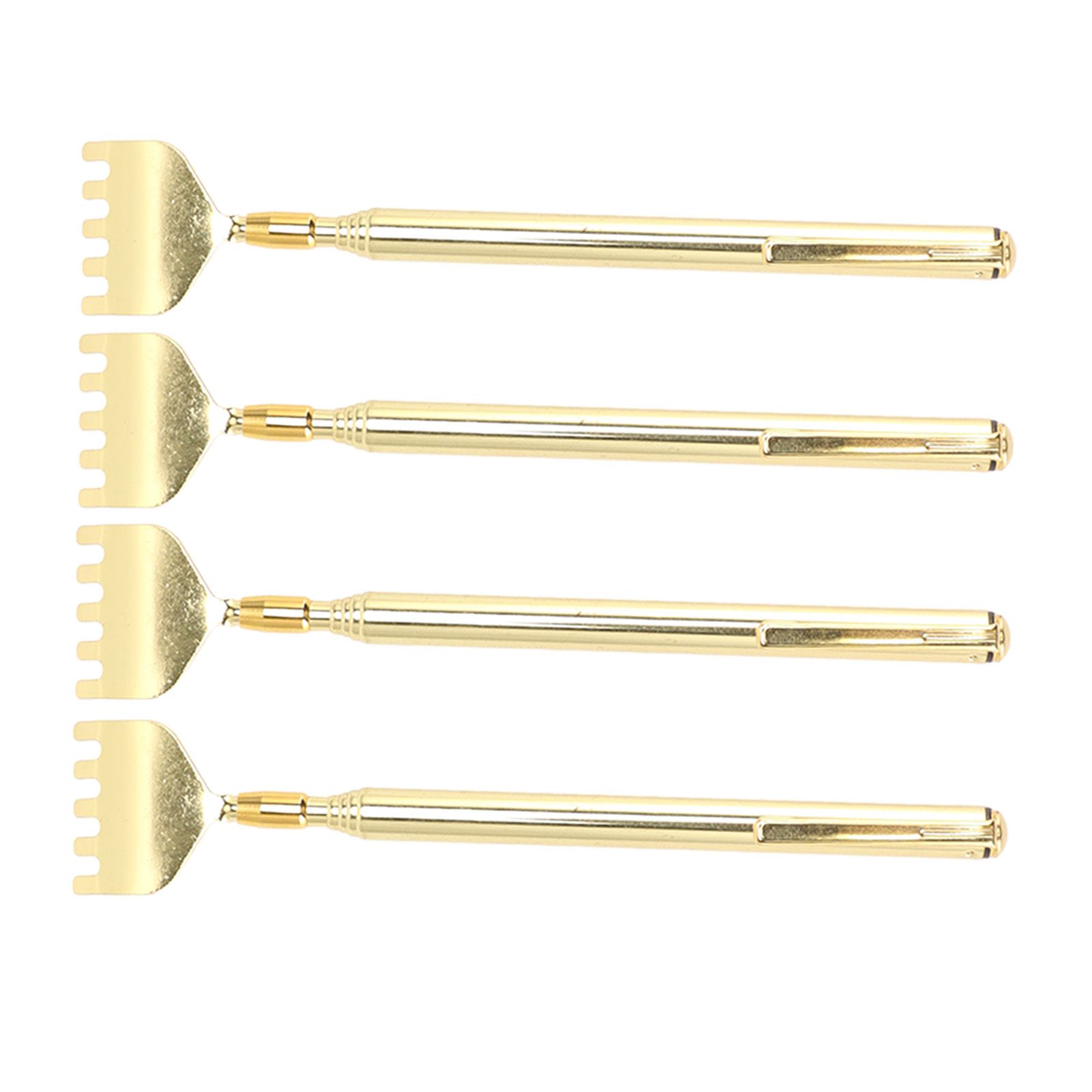 4PCS Extendable Back Scratcher Portable Stainless Steel Telescoping Back Scratcher for Massage - Image 2