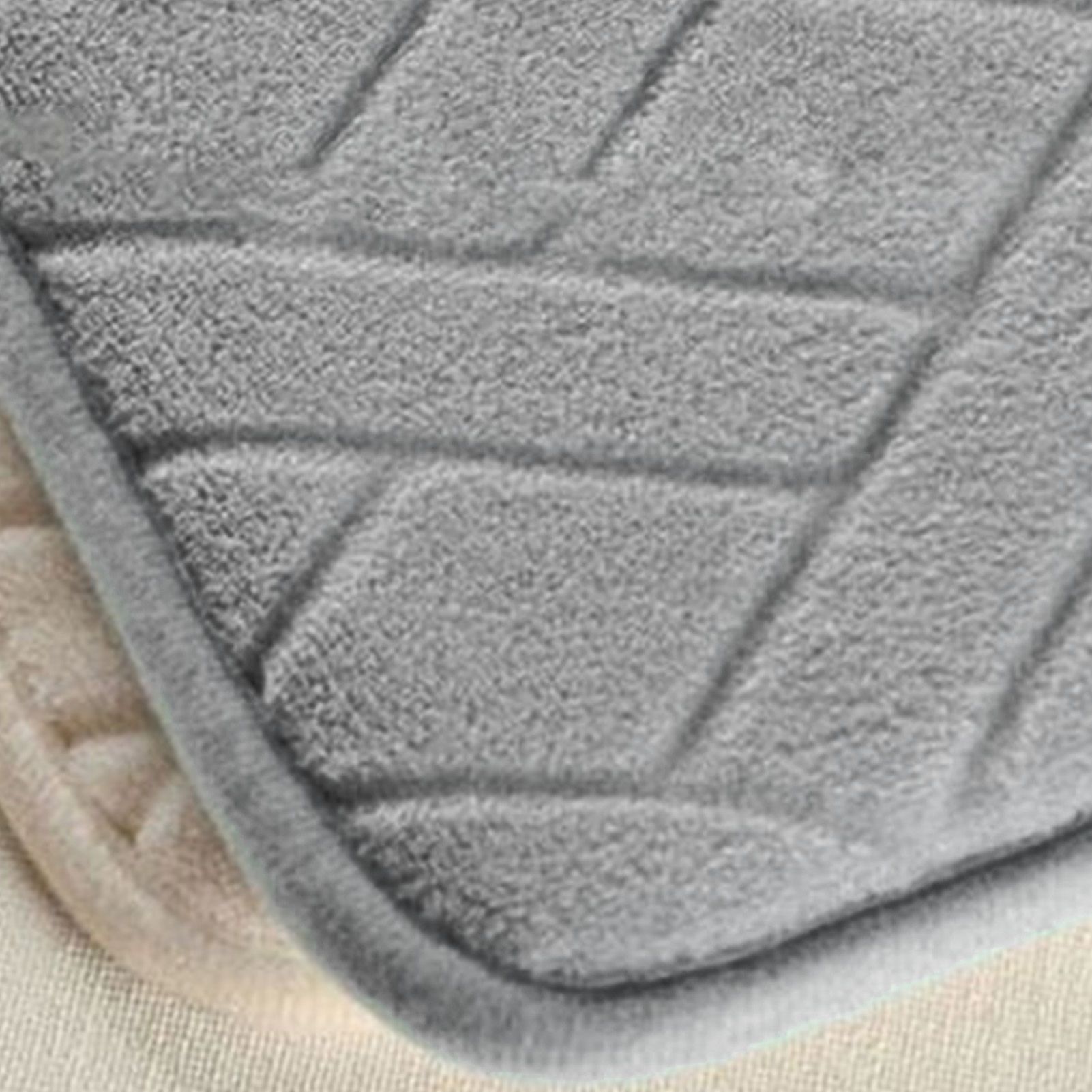Bathroom Mat Water Absorbent Skid Resistance Thickened Soft Floor Rug Mat for Bathroom Kitchen Bedroom Light Gray 40x60CM - Image 8