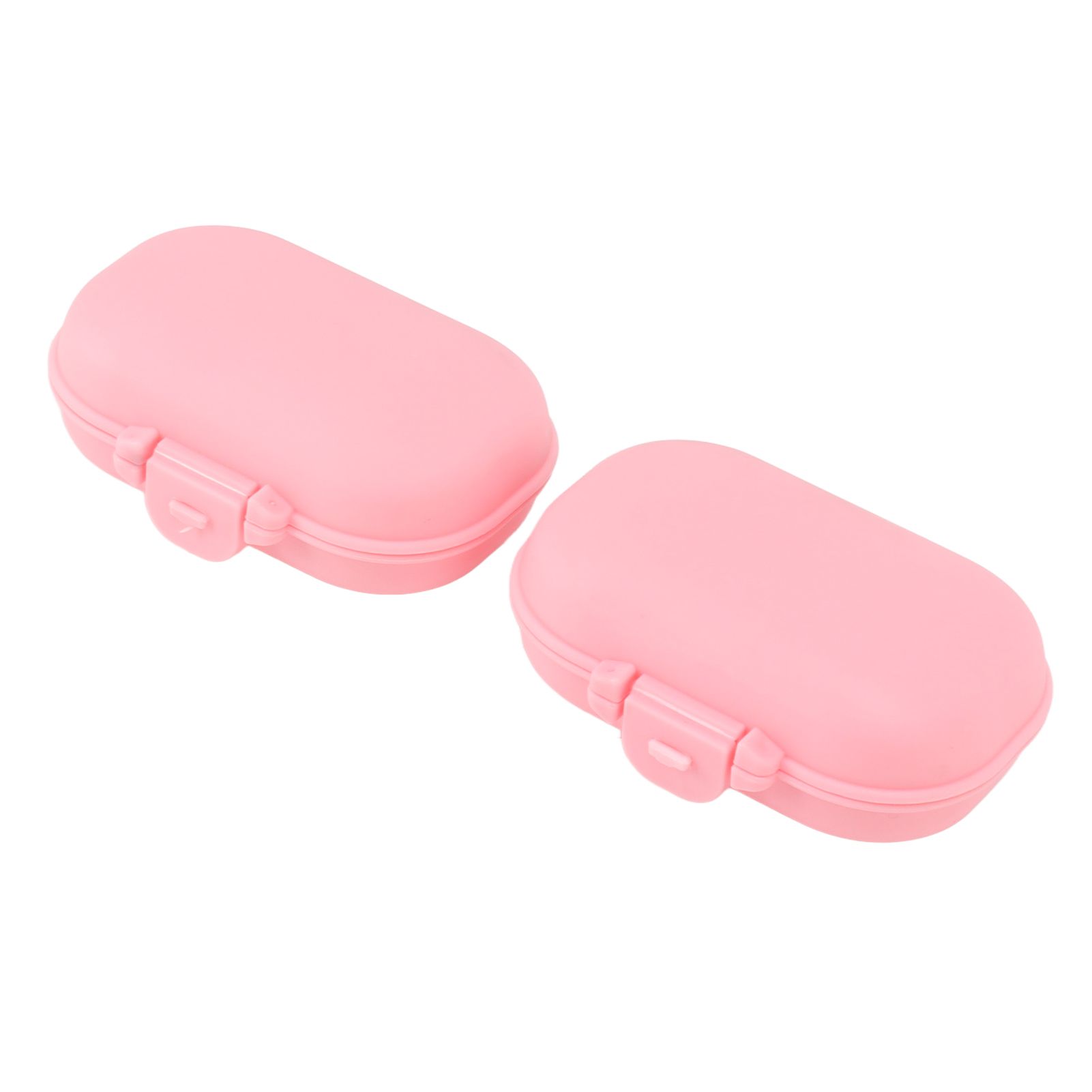 7PCS Medicine Case Portable Detachable Safe Mini 4 Compartments Medicine Organizer for Outdoor Travel Pink - Image 5