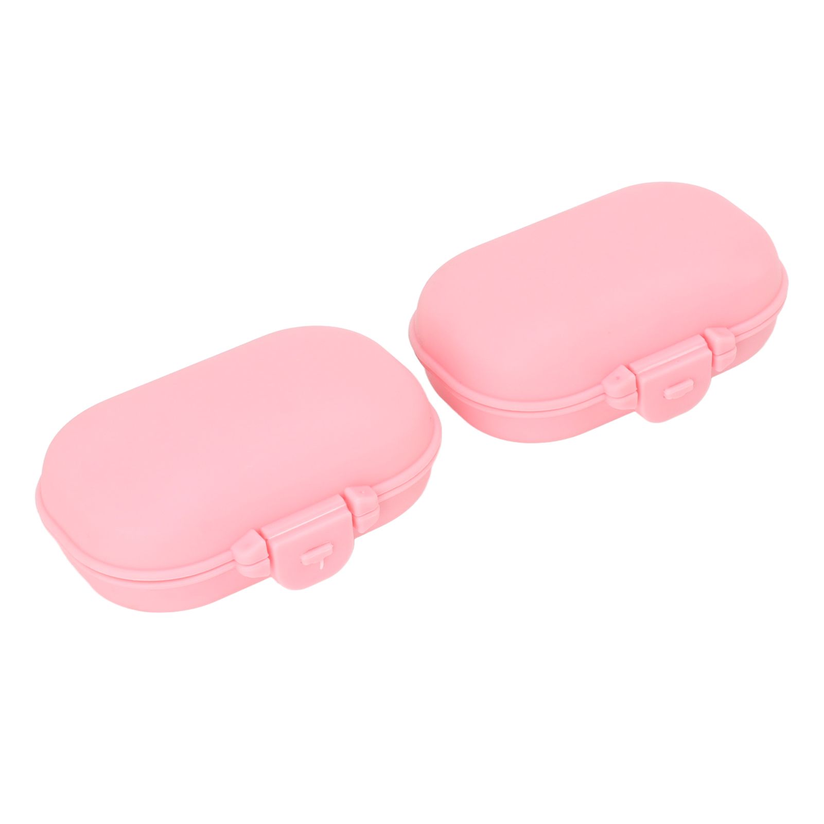 7PCS Medicine Case Portable Detachable Safe Mini 4 Compartments Medicine Organizer for Outdoor Travel Pink - Image 7
