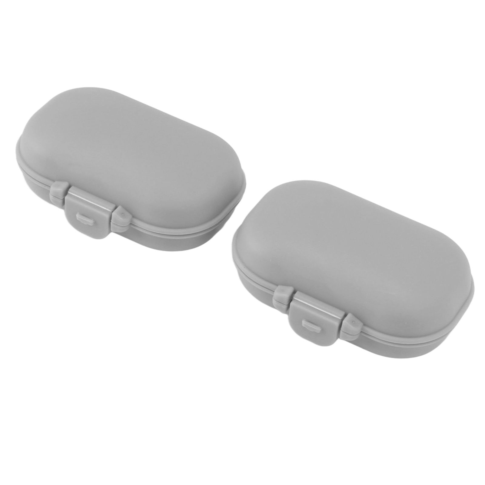 7PCS Medicine Case Portable Detachable Safe Mini 4 Compartments Medicine Organizer for Outdoor Travel Grey - Image 2
