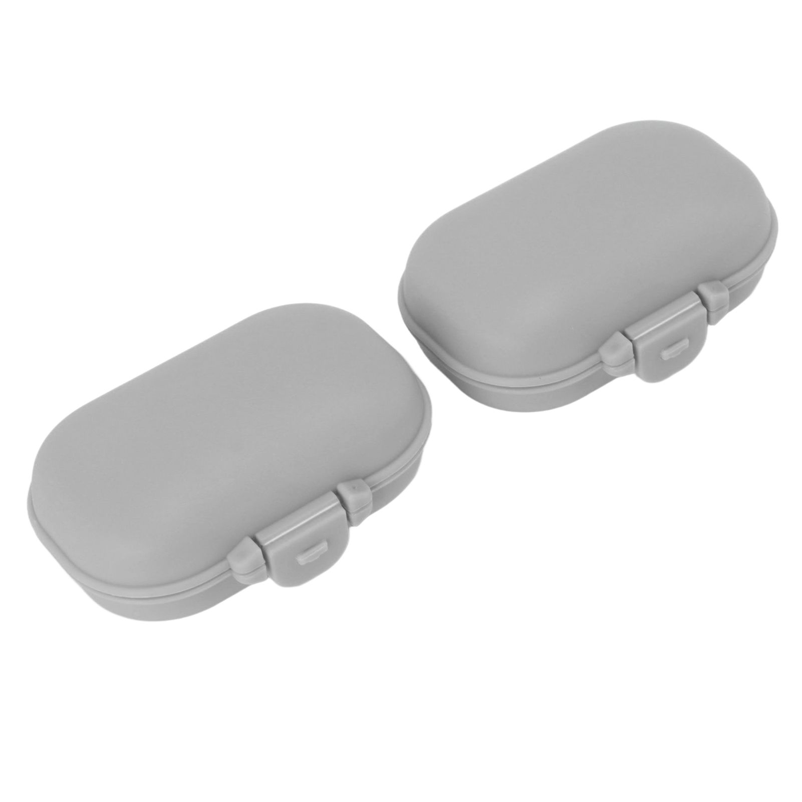 7PCS Medicine Case Portable Detachable Safe Mini 4 Compartments Medicine Organizer for Outdoor Travel Grey - Image 3