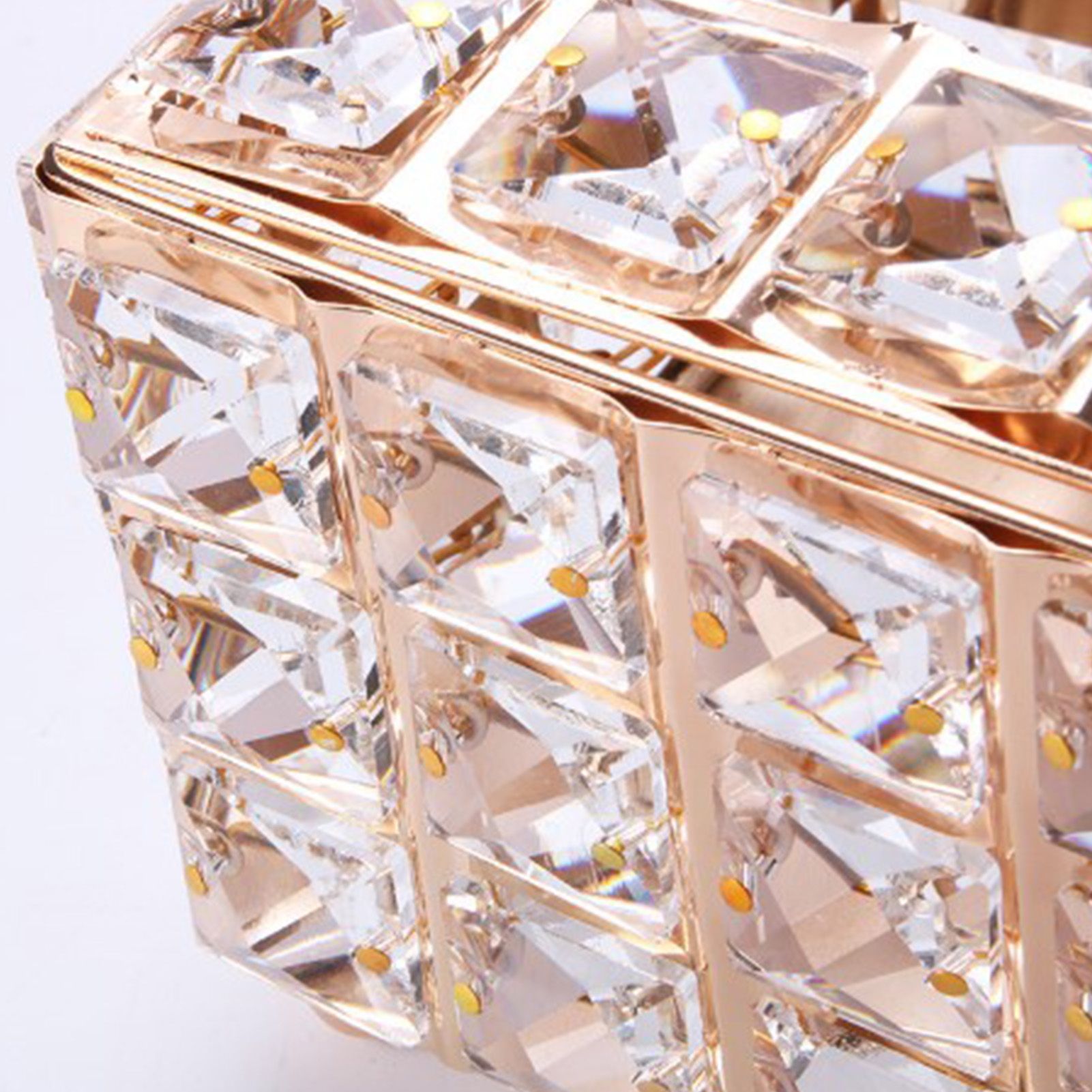 Tissue Dispenser Light Luxury Napkin Storage Box Metal Crystal Glass Tissue Holder for Home - Image 7