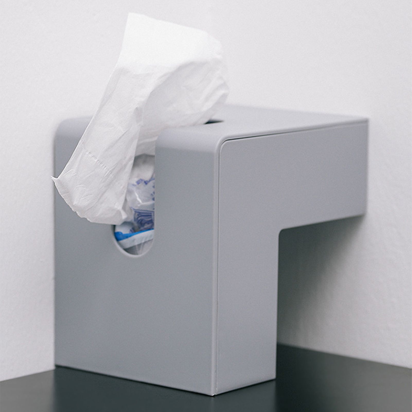 Nordic Style Plastic Tissue Box Holder Personality Simplicity Tissue Storage Box for Restaurant Living Room Desktop Gray - Image 4