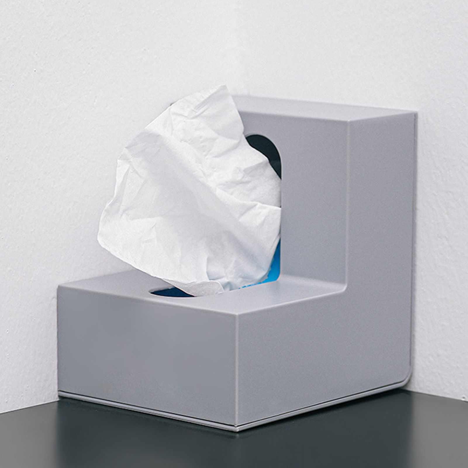 Nordic Style Plastic Tissue Box Holder Personality Simplicity Tissue Storage Box for Restaurant Living Room Desktop Gray - Image 6