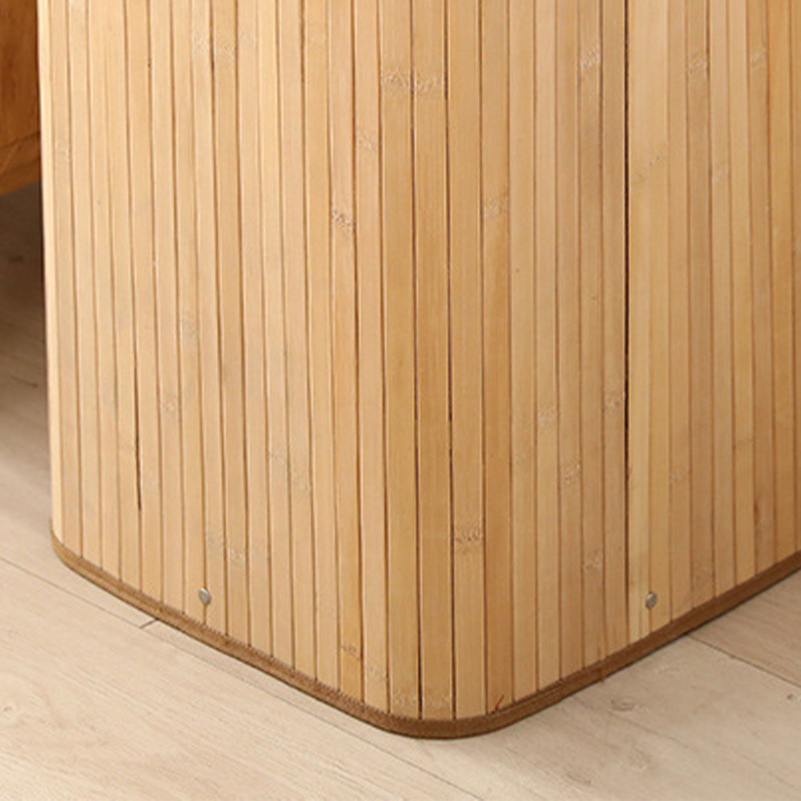 Foldable Laundry Basket Grocery Basket Bamboo Large Capacity Dirty Clothes Storage Bucket for Home 1.7 Original Color Square - Image 7