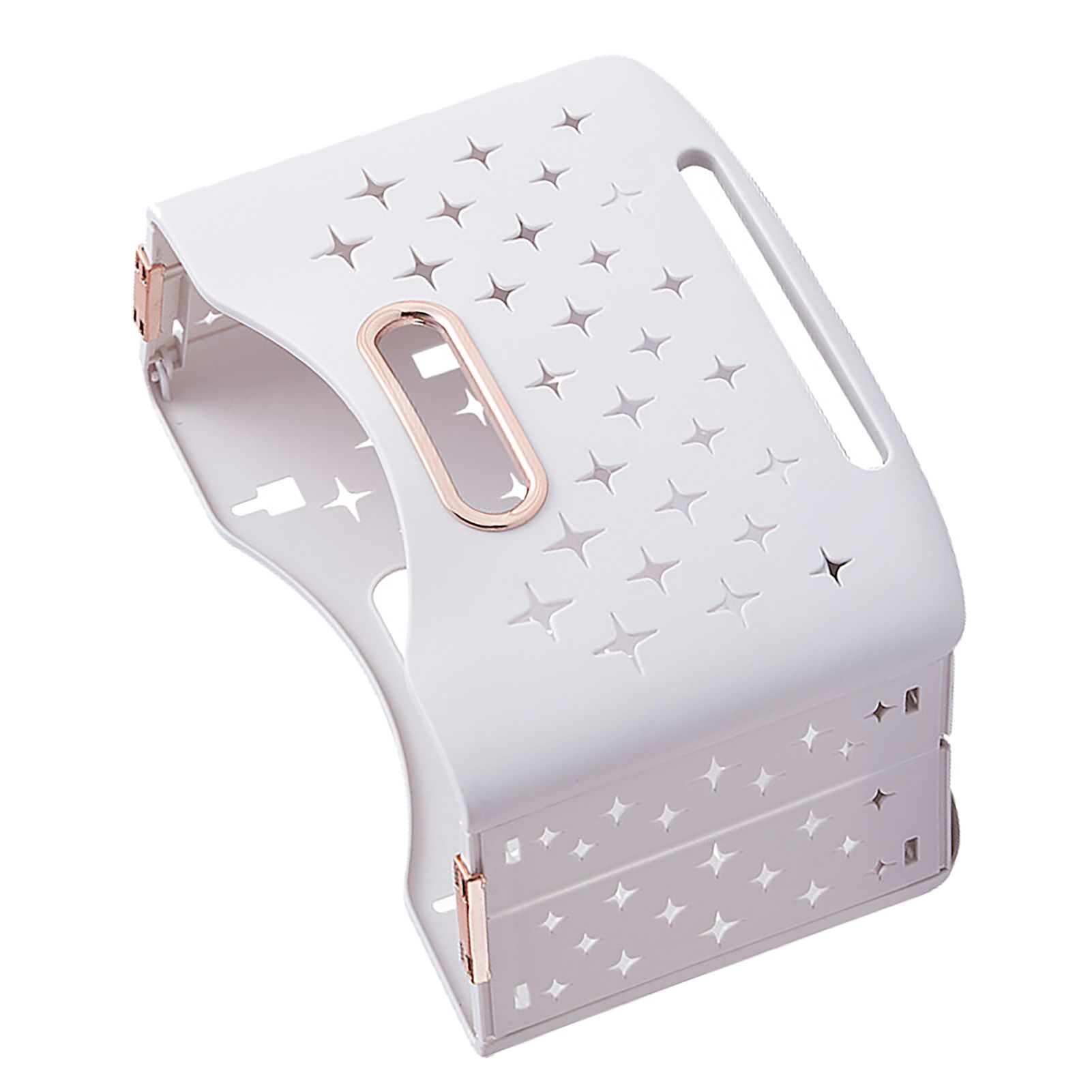 Collapsible Laundry Basket Portable Foldable Laundry Hamper Clothes Storage Organizer Basket for Home Hotel Rose Gold Single Basket - Image 3