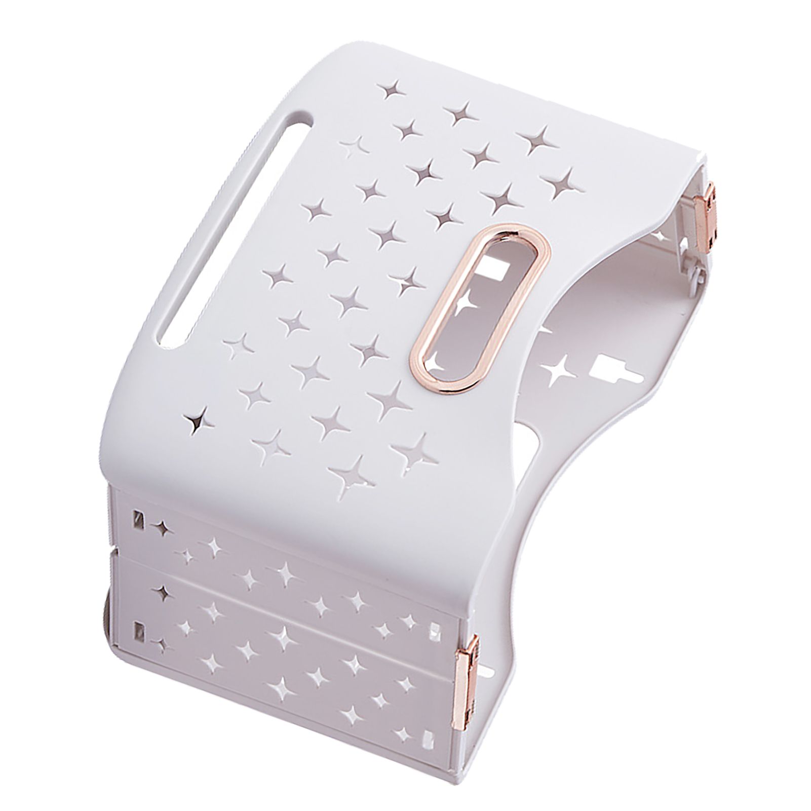 Collapsible Laundry Basket Portable Foldable Laundry Hamper Clothes Storage Organizer Basket for Home Hotel Rose Gold Single Basket - Image 4